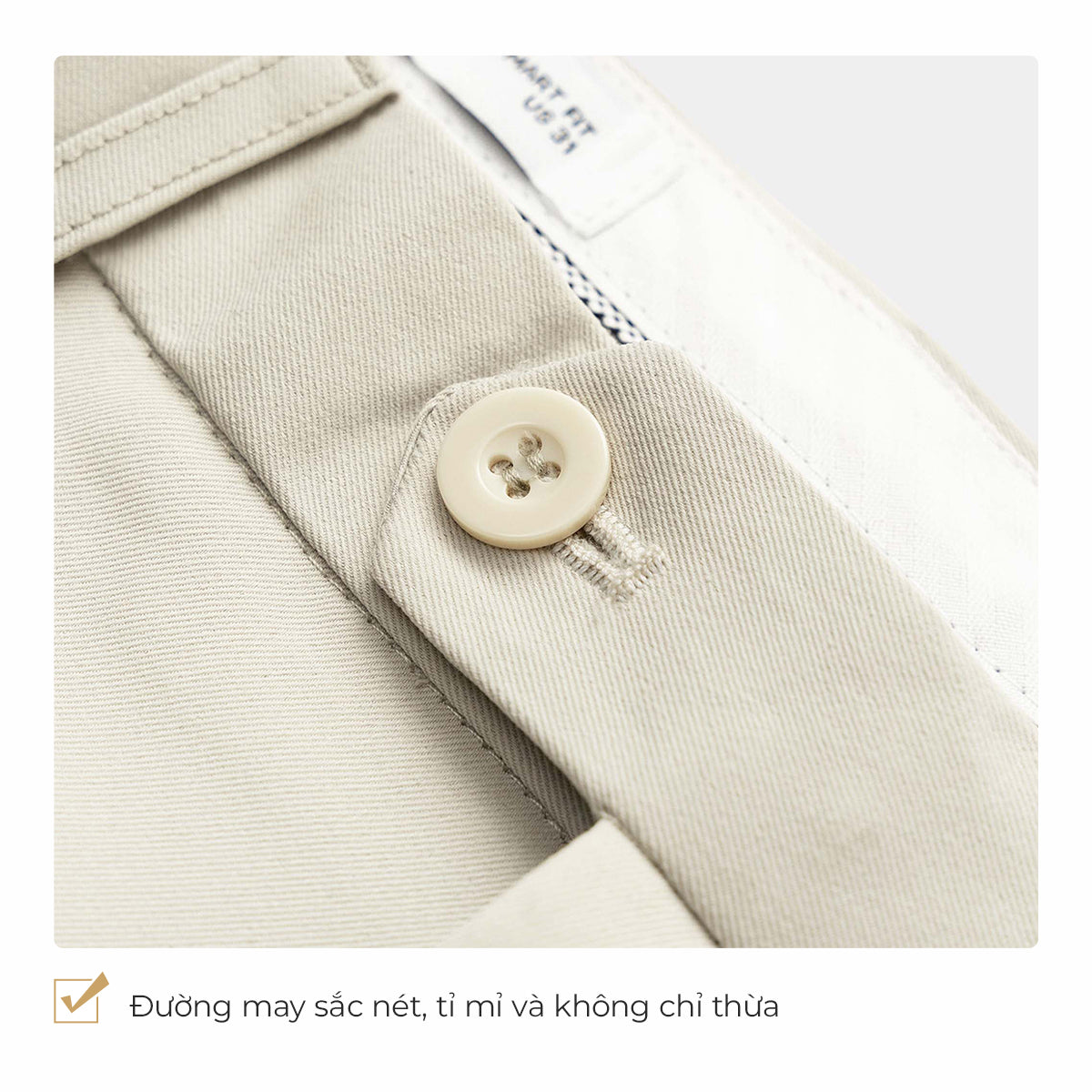 Quần Dài Nam Smart Fit Màu Be và thông tin chi tiết