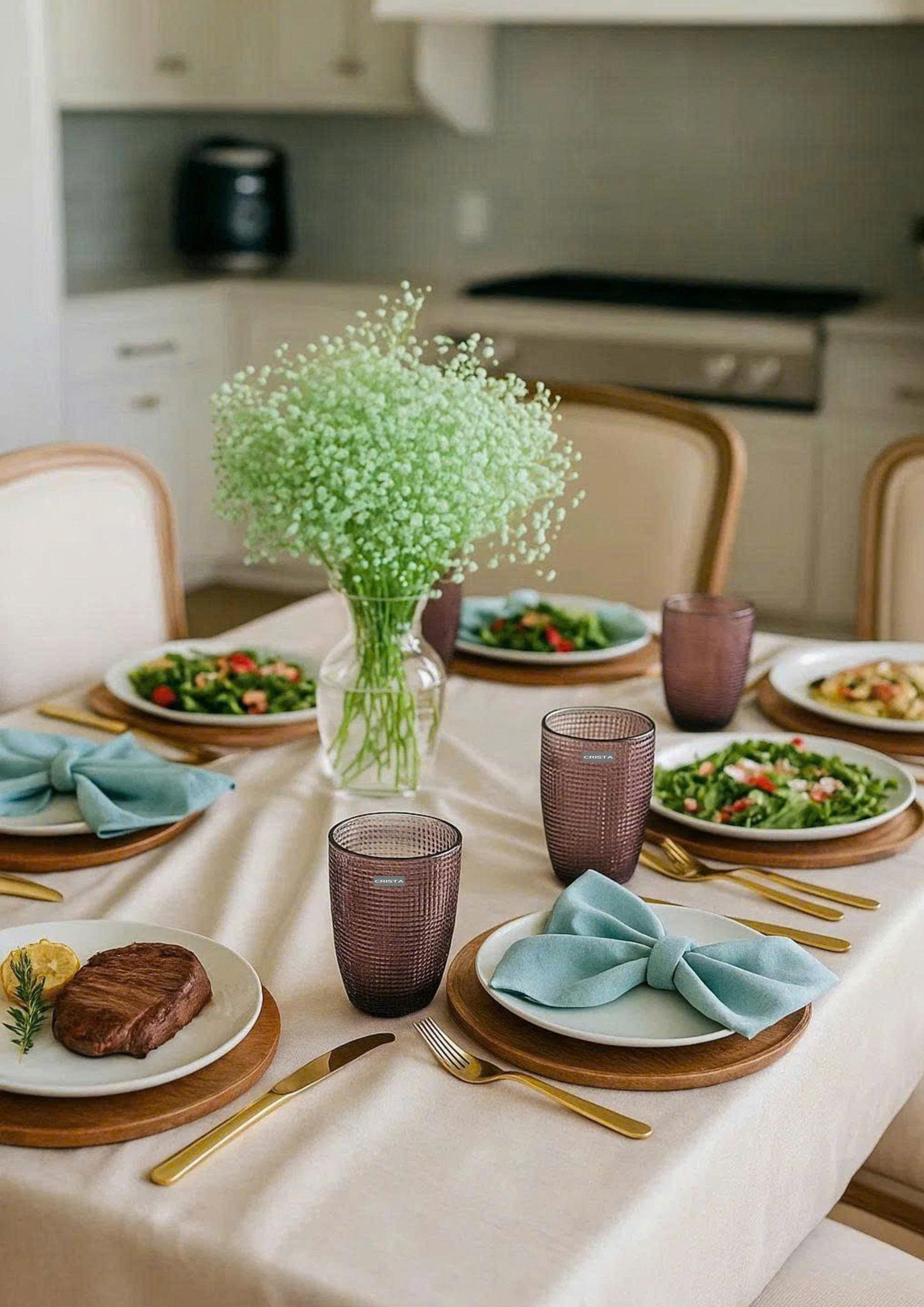 Bộ 6 cốc thủy tinh CRISTA HOME  vân lưới dập nổi 420 ml_thumbnail_29