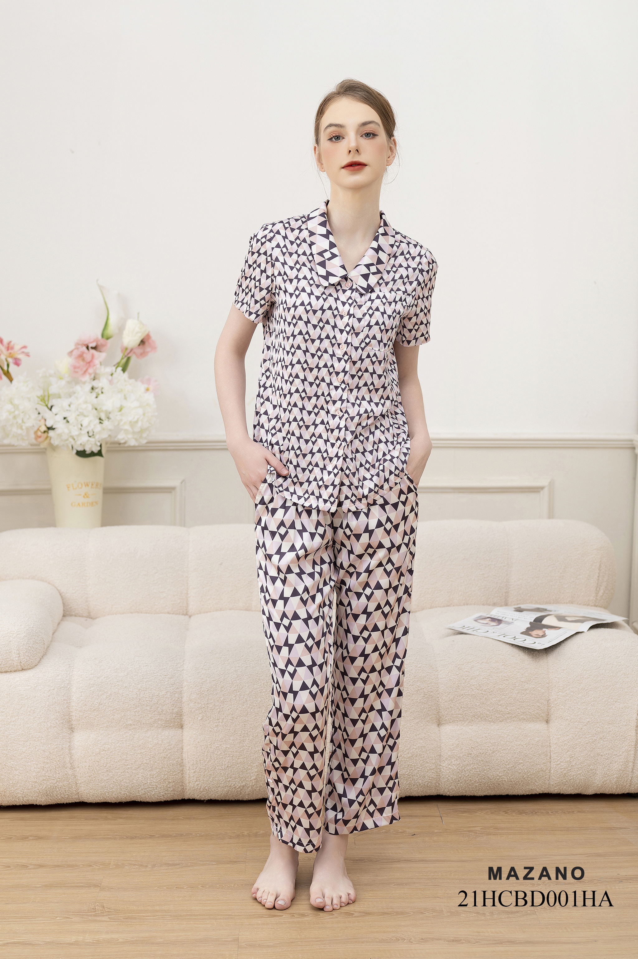 Bộ đồ Pijama lụa cộc tay ziczac_thumbnail_0