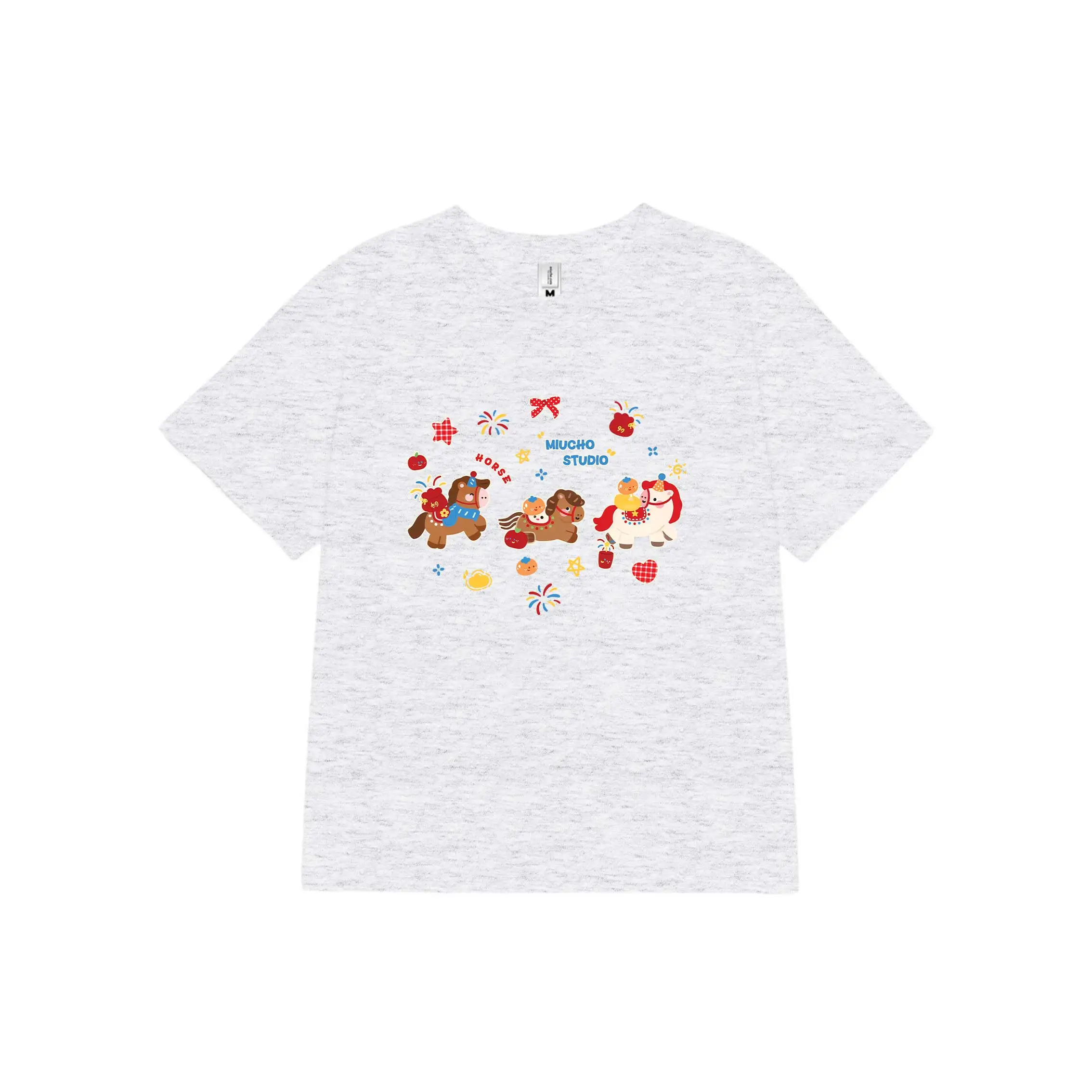 Áo thun baby tee Tết Bính Ngọ Miucho vải cotton thoáng mát dày dặn cổ tròn in mix 2923_thumbnail_0