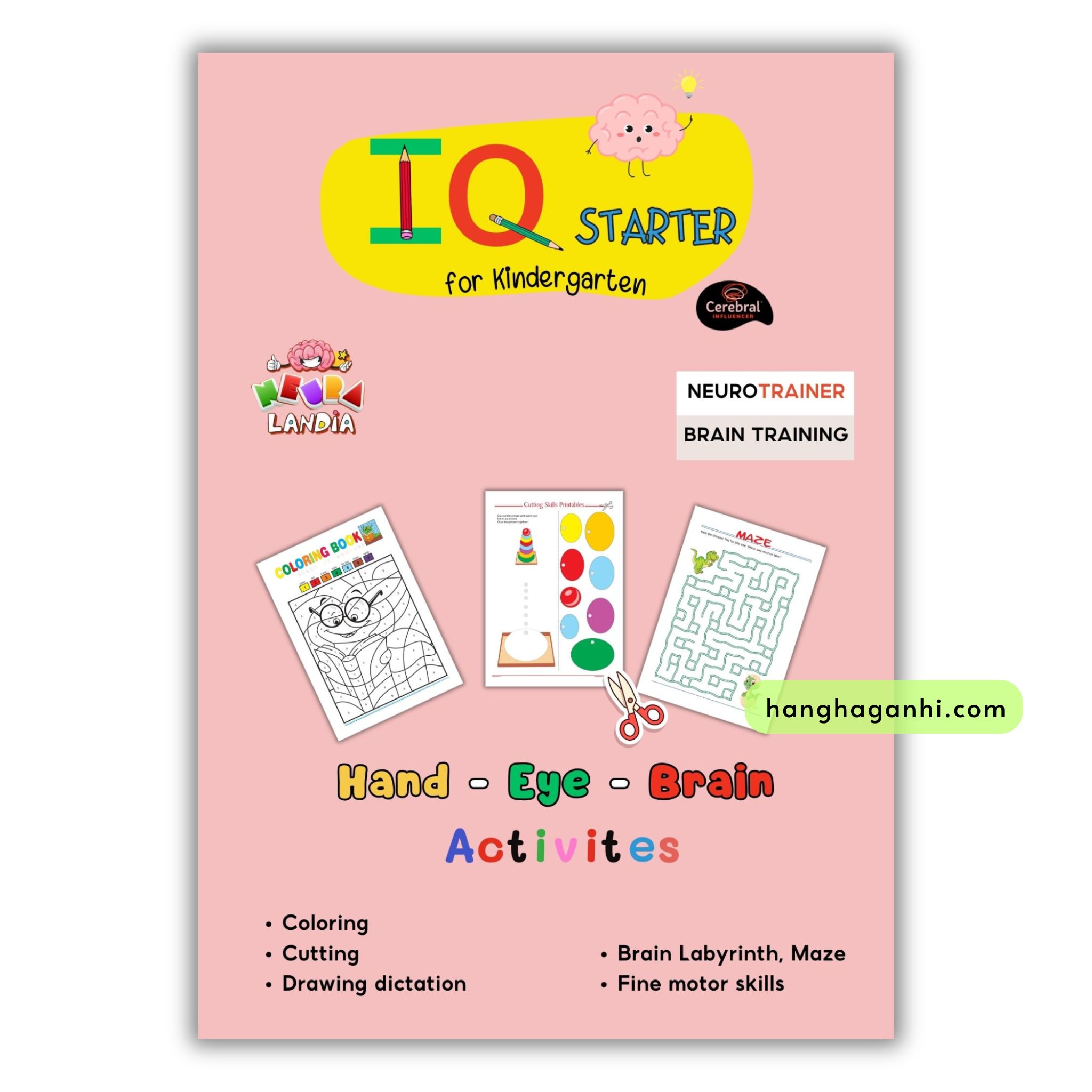 Hand Eye Brain Activities IQ Starters for Kindergarten, Sách tư duy luyện kỹ năng vận động tinh cho bé_thumbnail_0