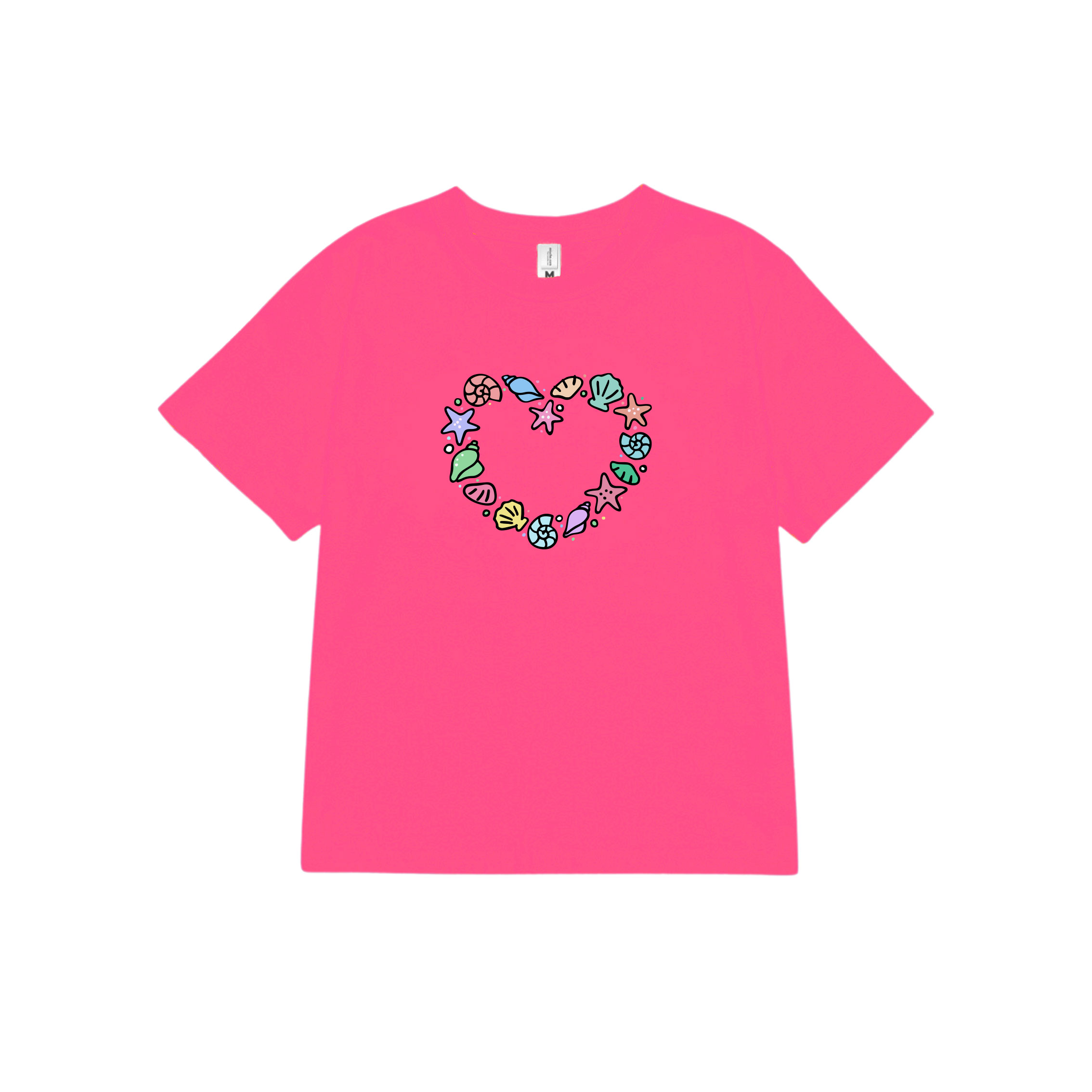 Áo thun baby tee mùa hè in trái tim xinh xắn ABD1024 Miucho tay ngắn Cổ tròn hotrend in artwork_thumbnail_13