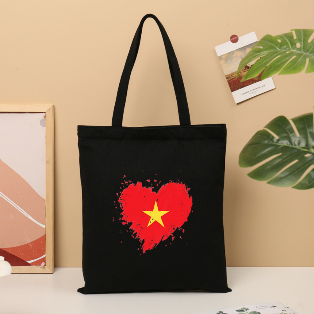 Túi tote vải canvas hình Quốc Khánh Việt Nam có khoá kéo, ngăn phụ - 𝐖𝐞 𝐓𝐞𝐞 TOTE05_thumbnail_6