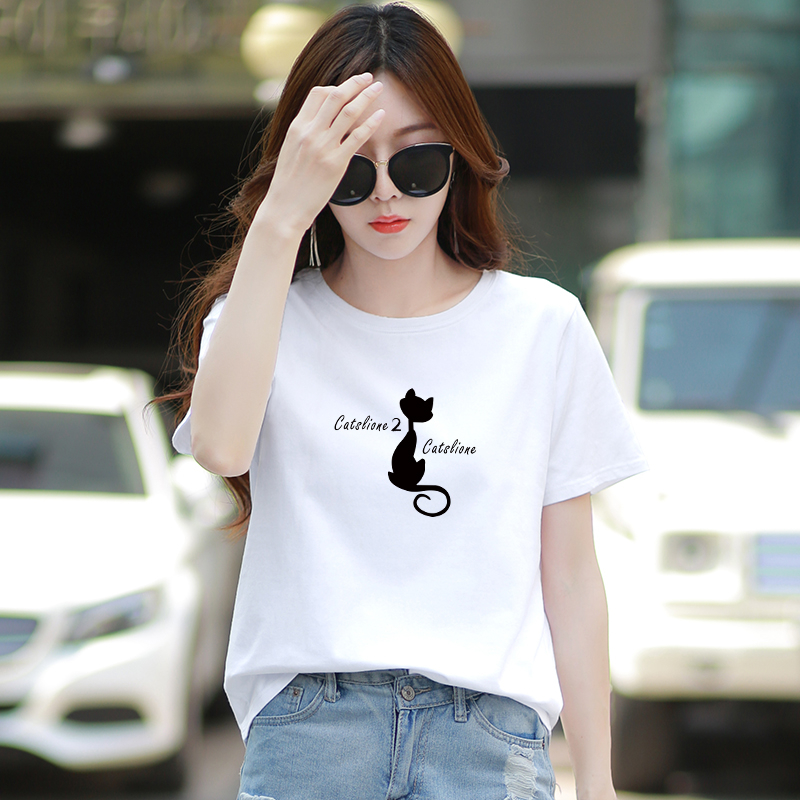 [Form Rộng] Áo thun nữ form rộng màu trắng in hình thời trang - LOZA G0037