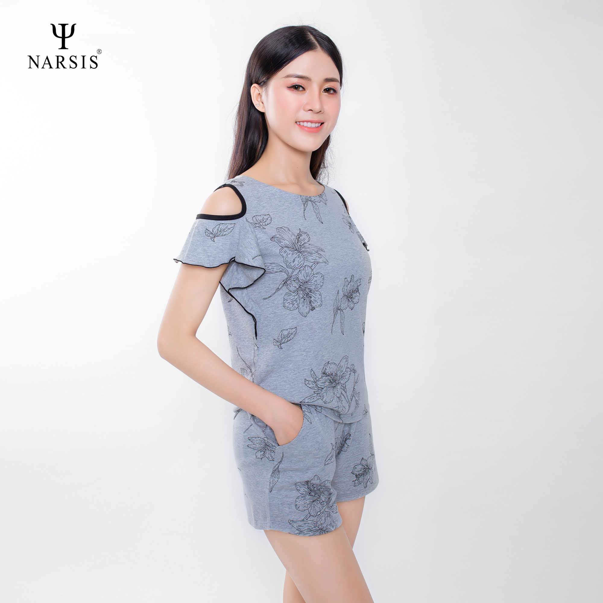 BỘ HÈ NỮ M9008 NARSIS CHẤT LIỆU THOÁNG MÁT, DỄ CHỊU, THOẢI MÁI CẢ NGÀY, DỄ VẬN ĐỘNG