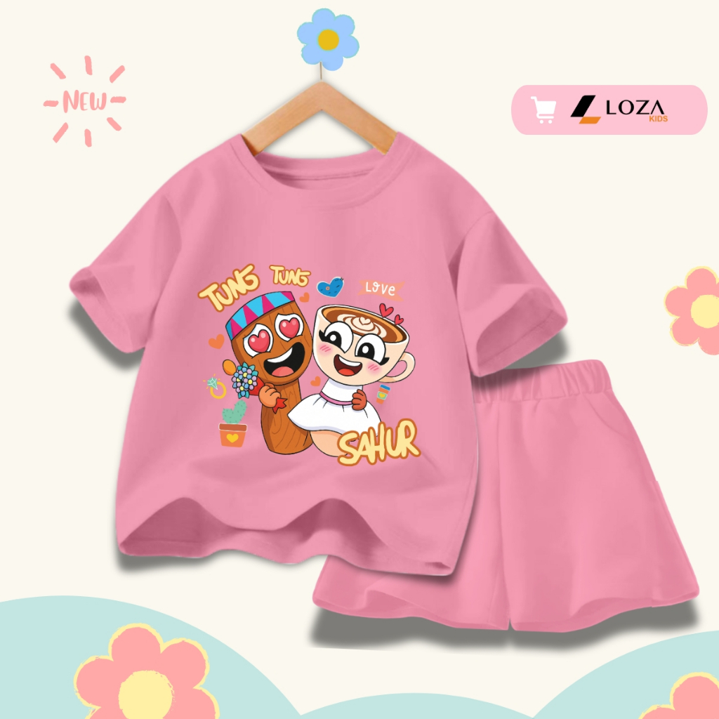 Bộ đồ bé gái in hình 