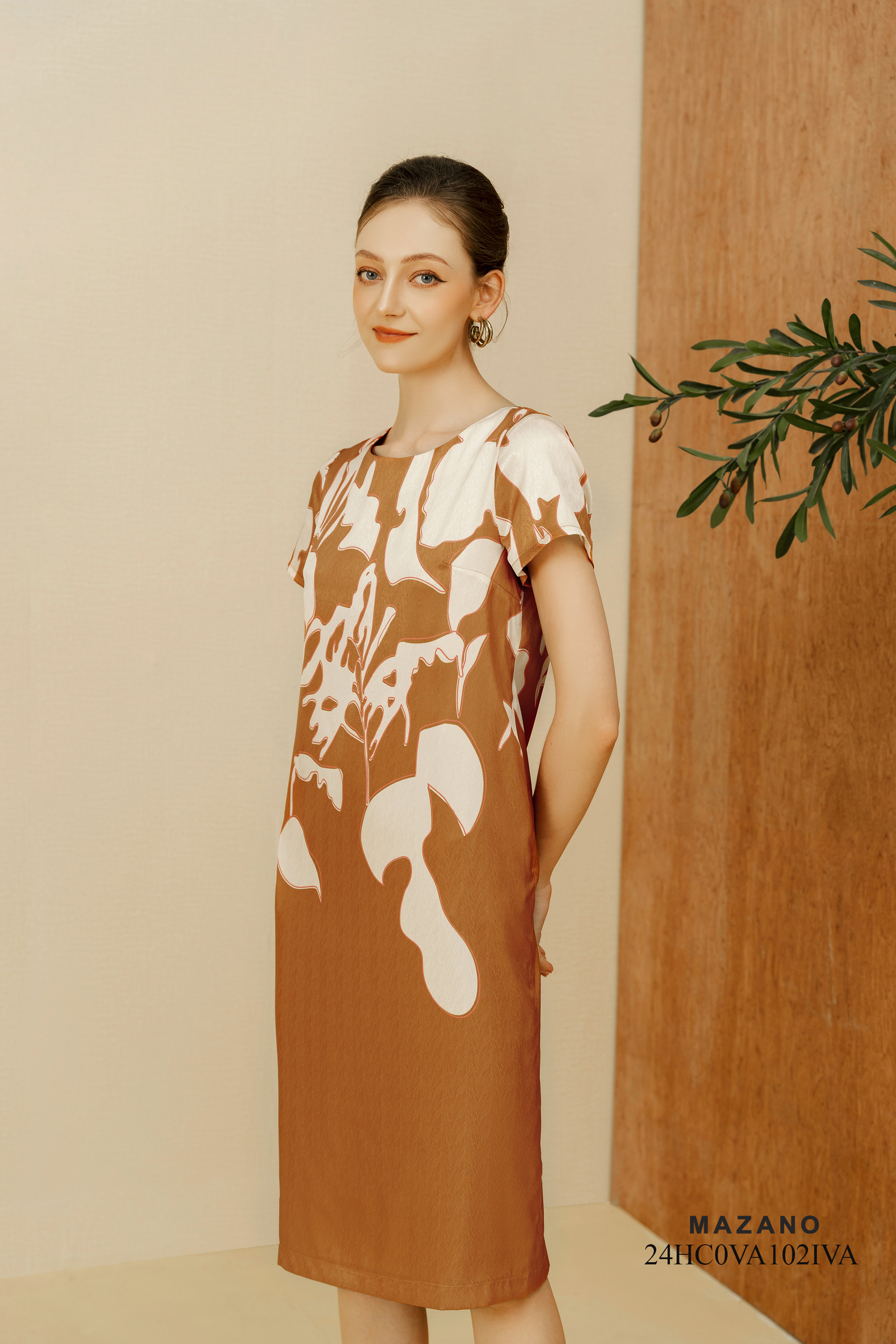 Đầm suông in họa tiết sang trọng- Đầm mẫu 1_thumbnail_2