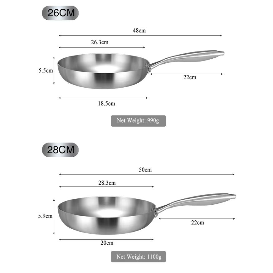 Chảo Inox đáy từ 3 Lớp Mishio Size 24 cm MK434 – Đúc Nguyên Khối, Đáy Từ, An Toàn Vượt Trội_thumbnail_9
