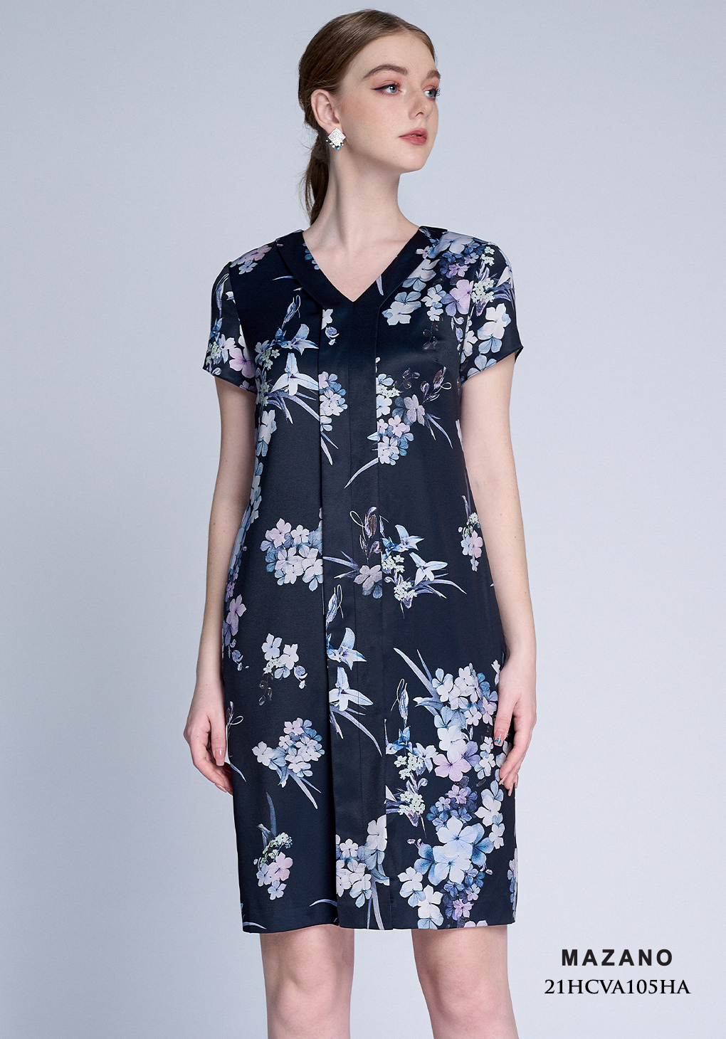 Váy lụa suông xanh than họa tiết hoa cổ tim_thumbnail_2