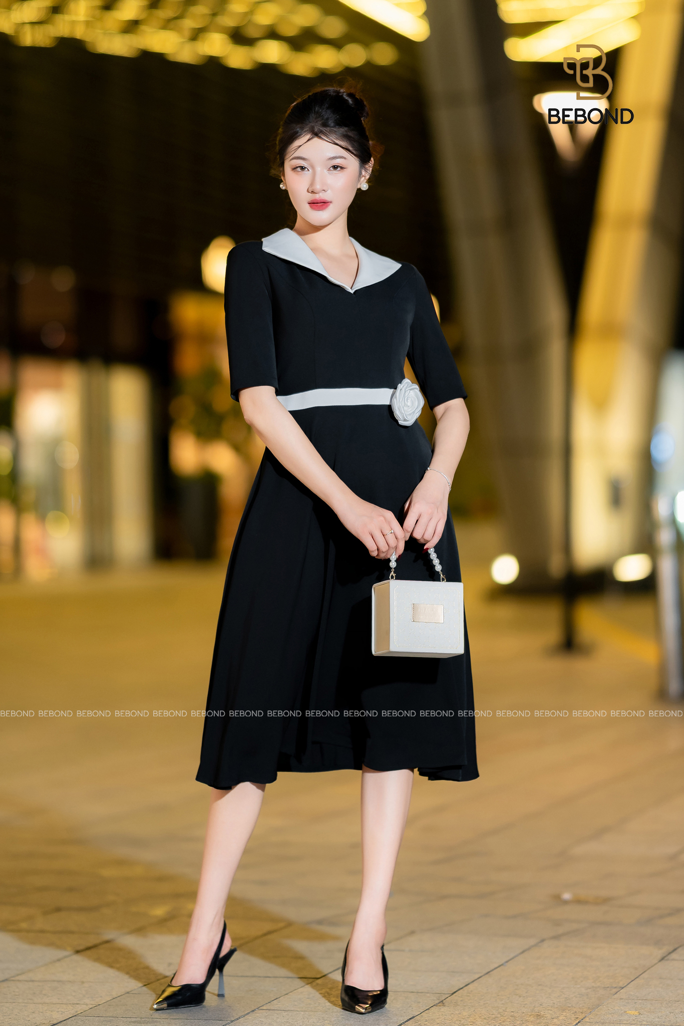 Đầm dài CLINTON màu ĐEN