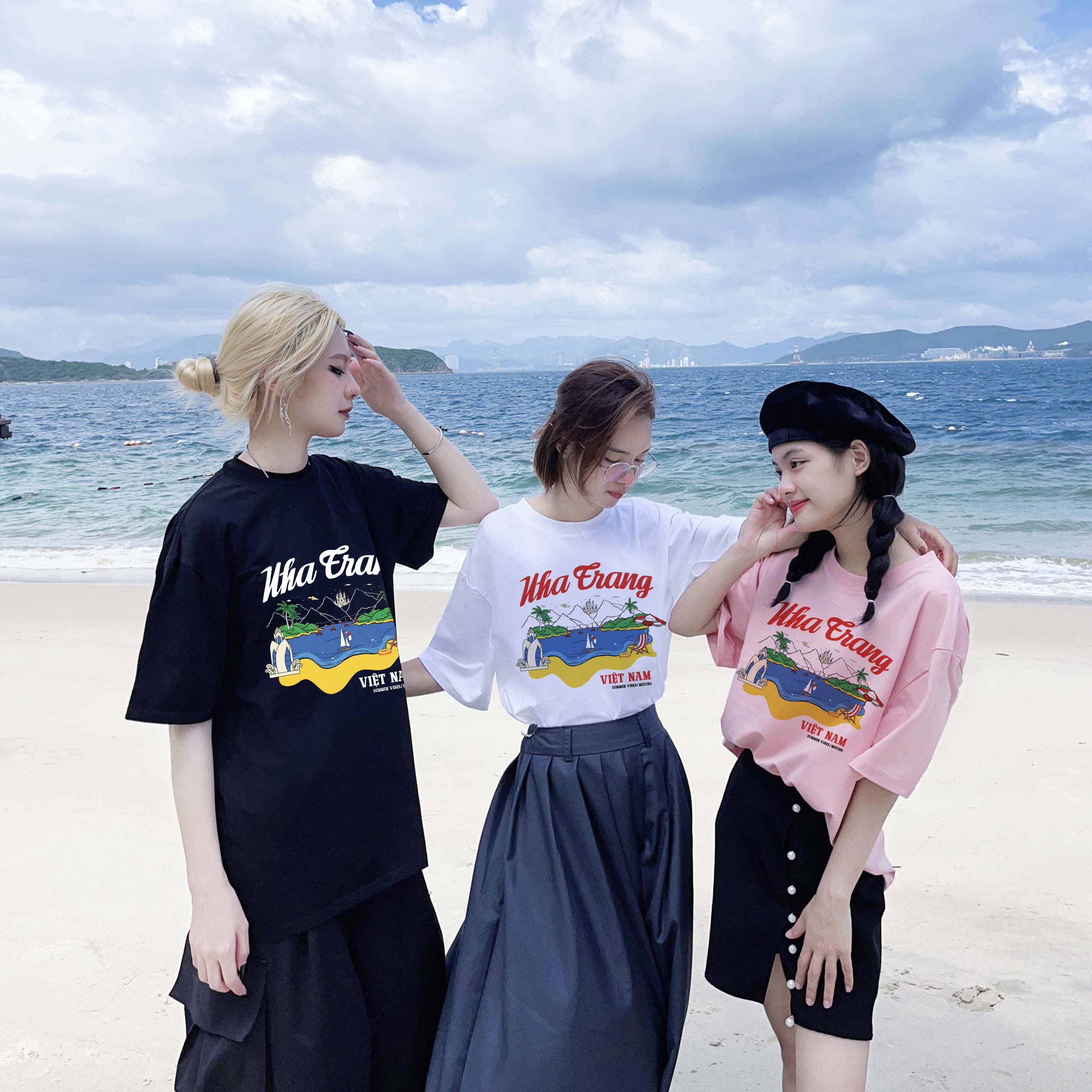 Áo thun du lịch Nha Trang ATD1261 Miucho vải cotton thoáng mát in mix_thumbnail_3