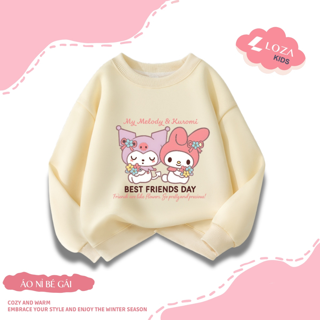 Áo nỉ sweater bé gái in hình My Melody&Kuromi - Loza Kids IN016_thumbnail_4