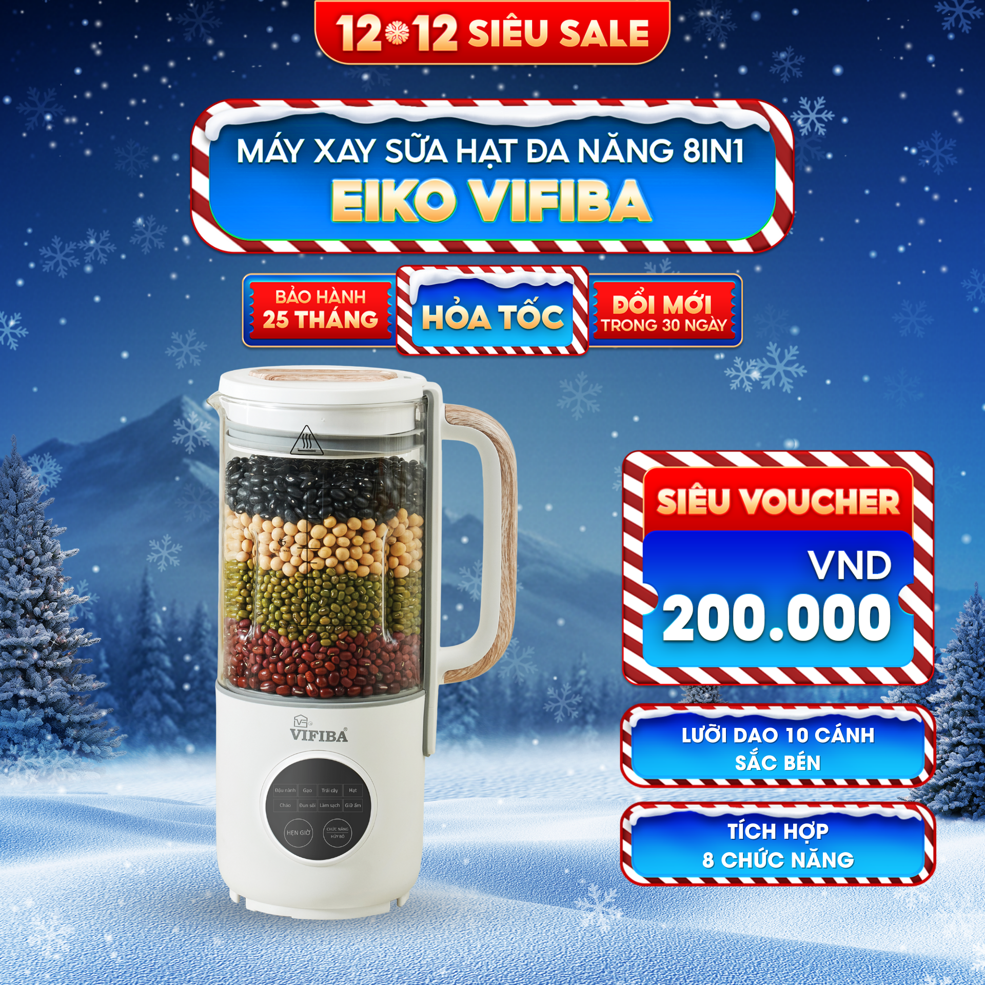 Máy Xay Sữa Hạt Eiko VIFIBA