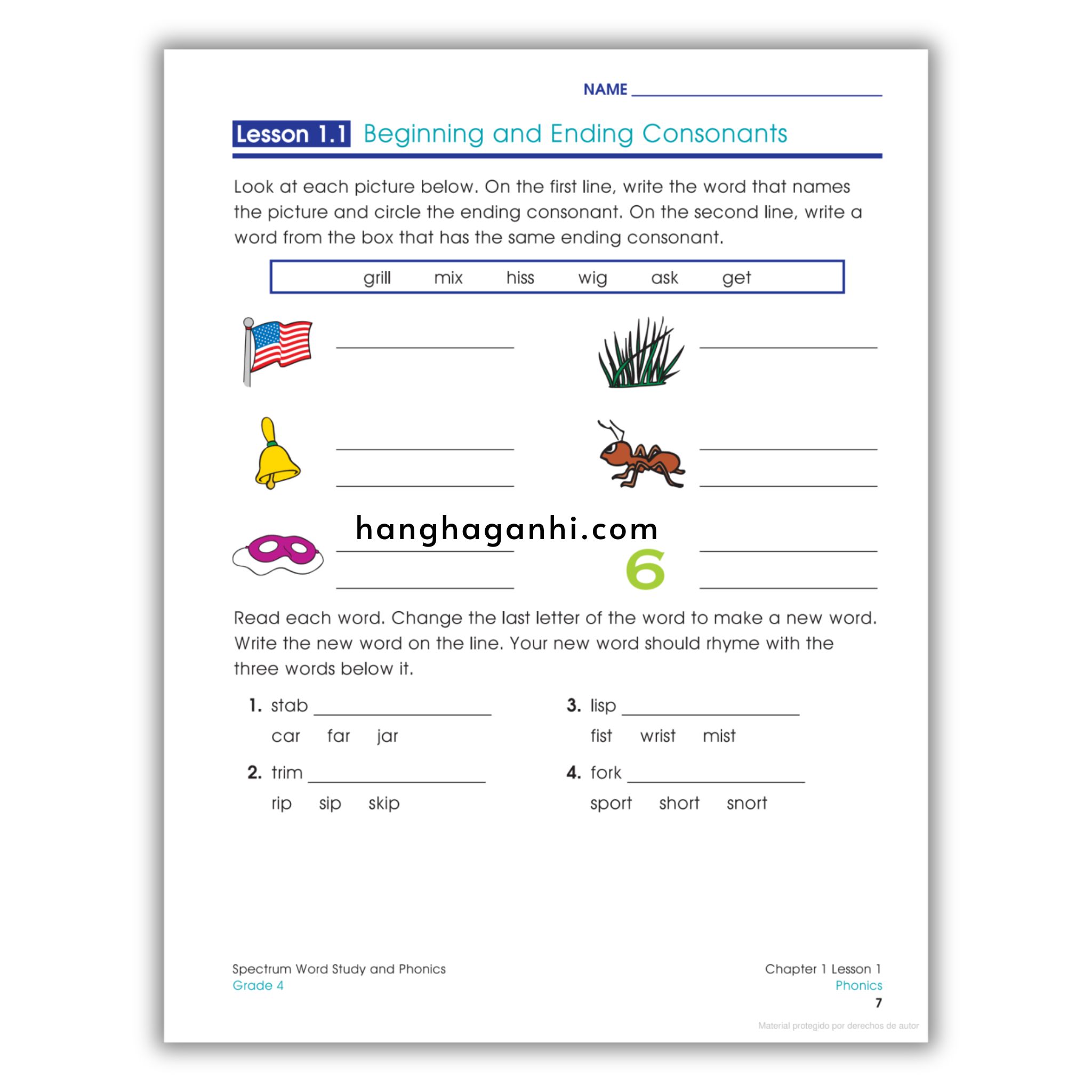 Sách Spectrum Word Study and Phonics Workbook Grade 4_thumbnail_15