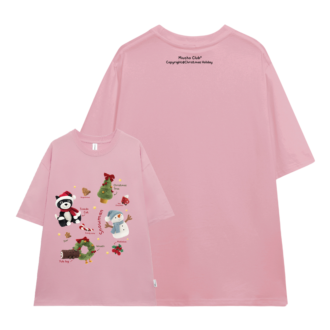 Áo thun nữ giáng sinh noel form rộng chất vải cotton 4 chiều thoáng mát ATD1715 Miucho in mix_thumbnail_11