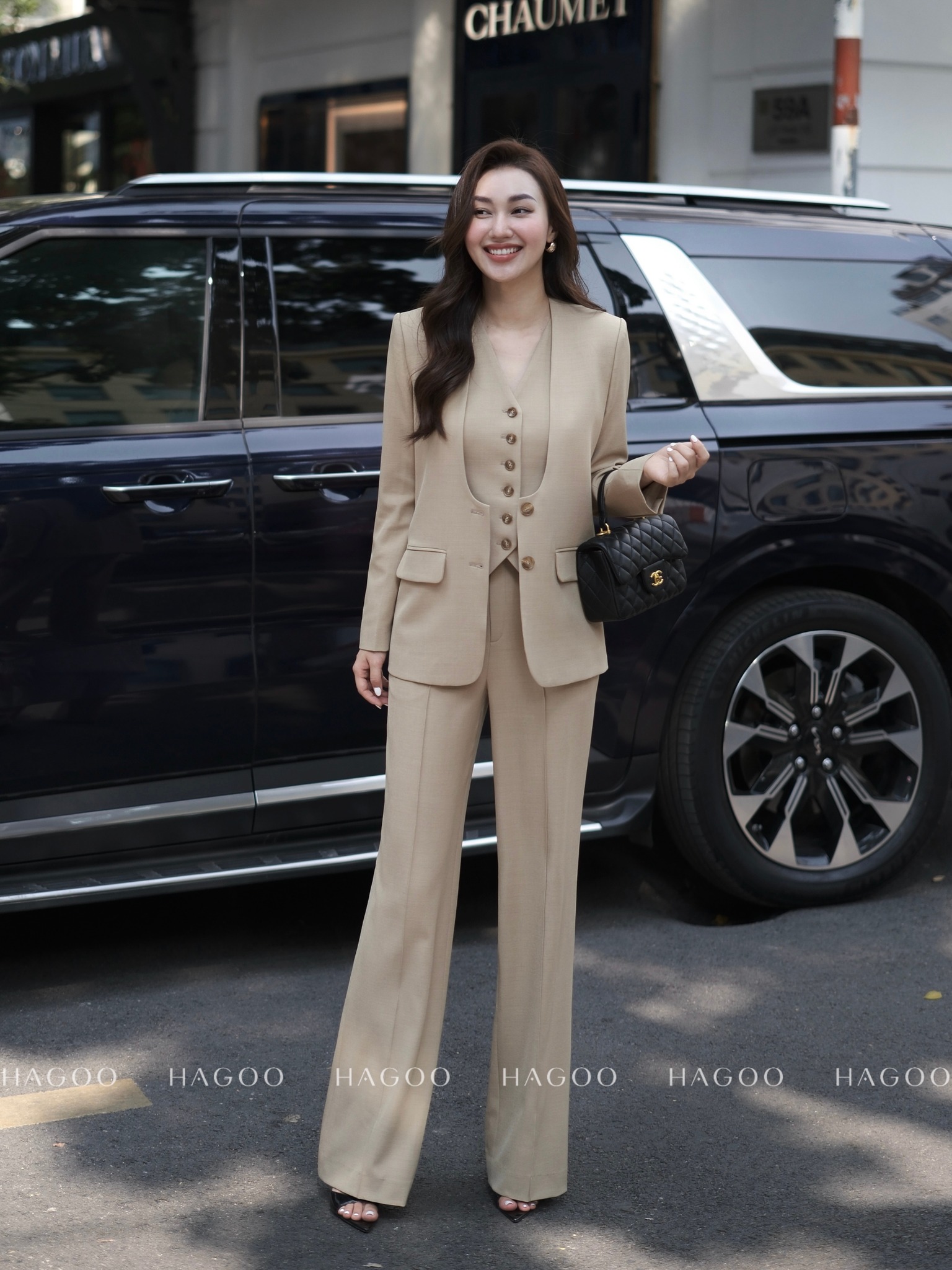 Áo Gile set S497 [cổ U] HAGOO