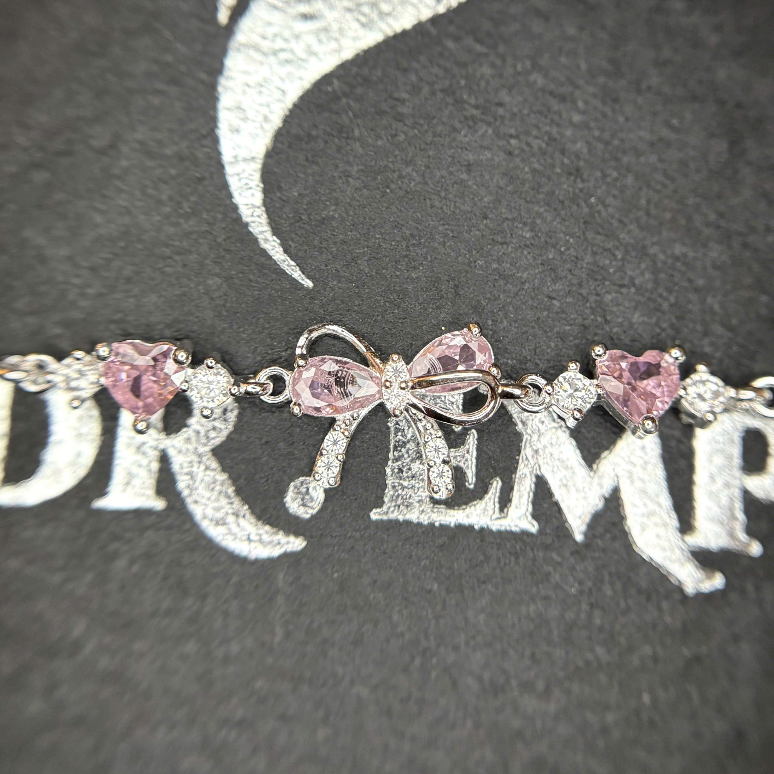 Vòng tay bạc xi bạch kim nơ hồng_thumbnail_2