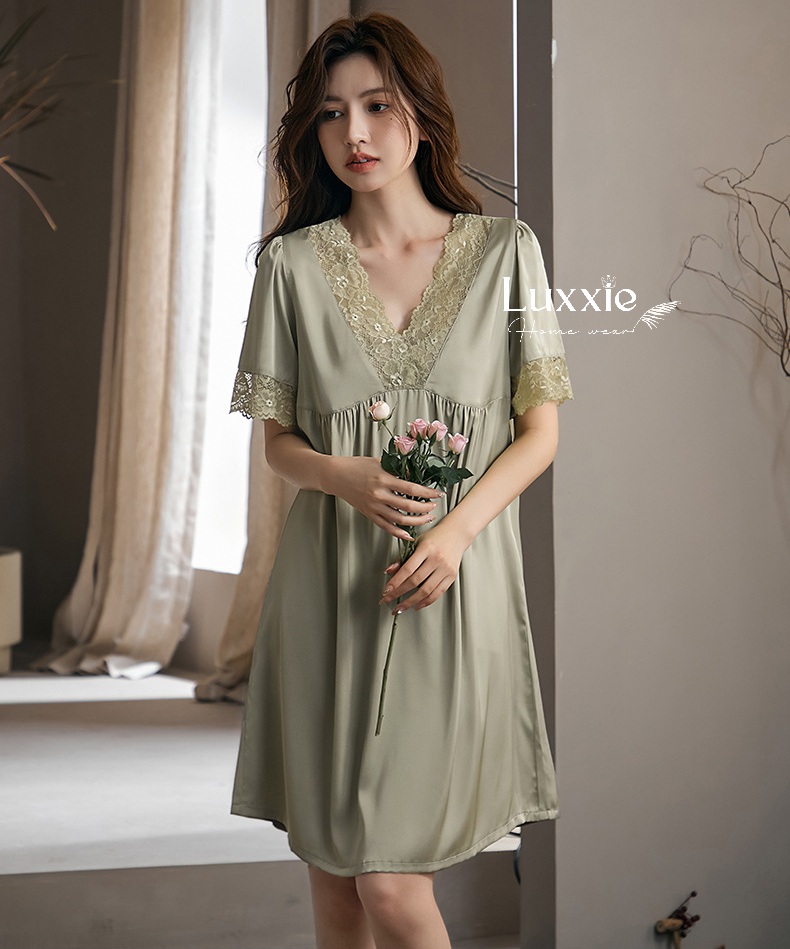 V06 Váy ngủ suông cổ V phối ren_thumbnail_4