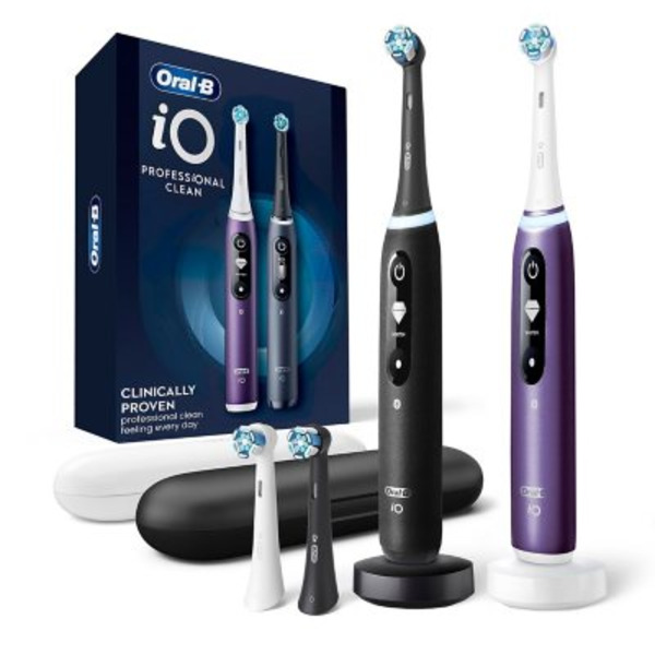 Bàn Chải Đánh Răng Điện Oral-B Pro Clean X - Bộ 2 Chiếc Kèm 2 Đầu Bàn Chải