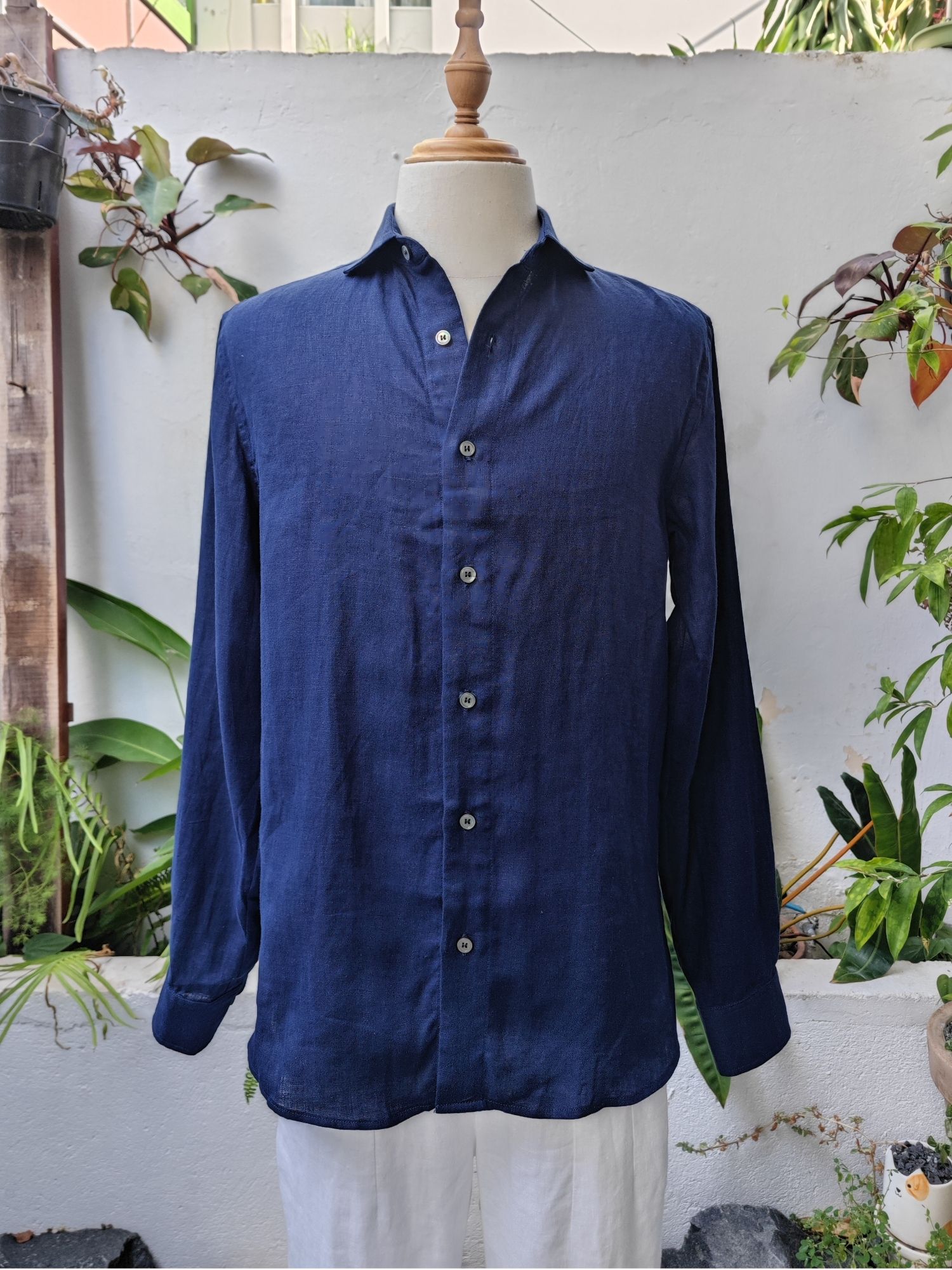 Sơ mi 100% linen tay dài cổ kiểu Ý_thumbnail_1