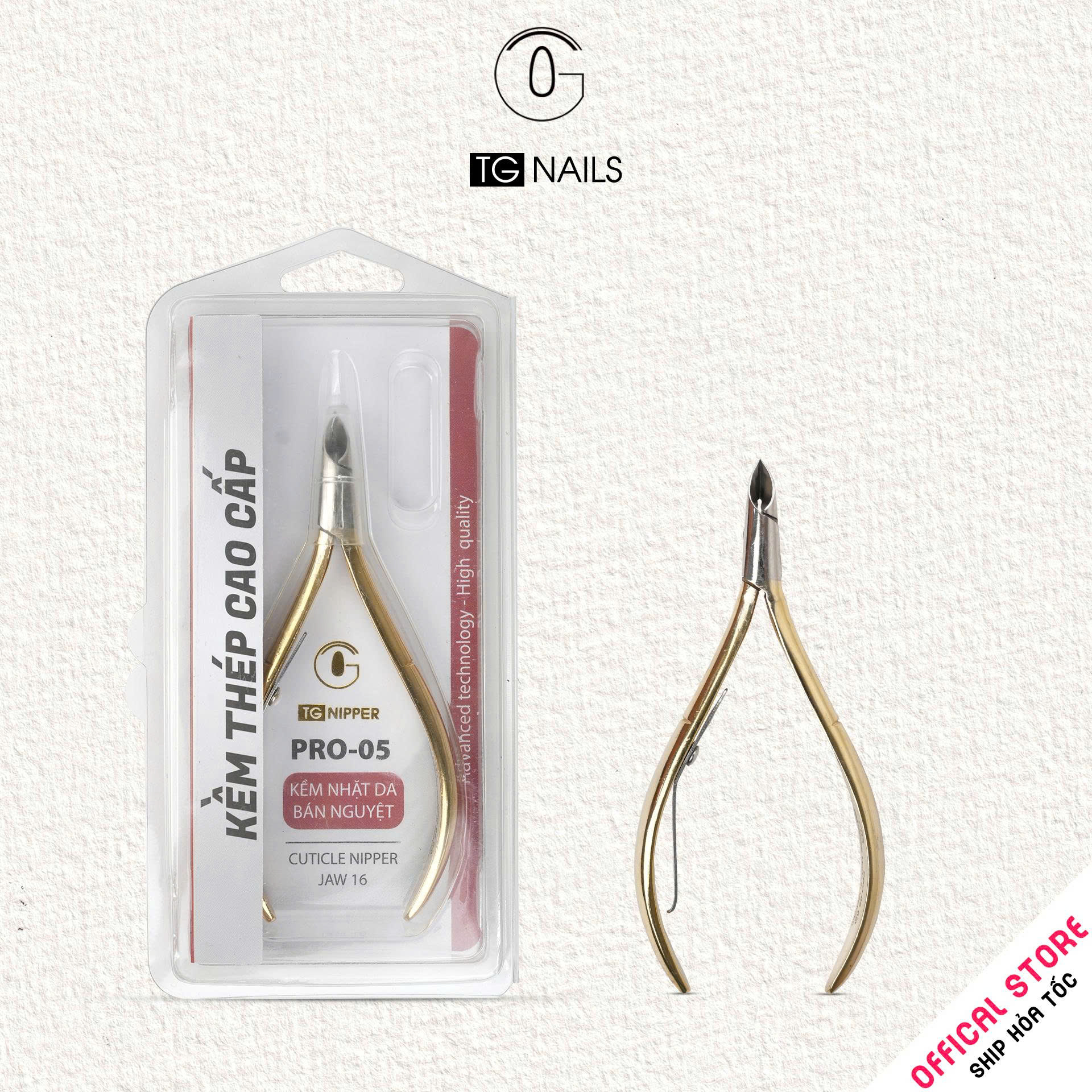 Kềm cắt da bán nguyệt màu vàng Pro 5