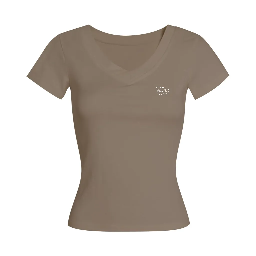 Áo thun cổ tim form ôm Miucho vải visco thoáng mát co giãn tôn dáng dễ phối đồ in mix 2727_thumbnail_11