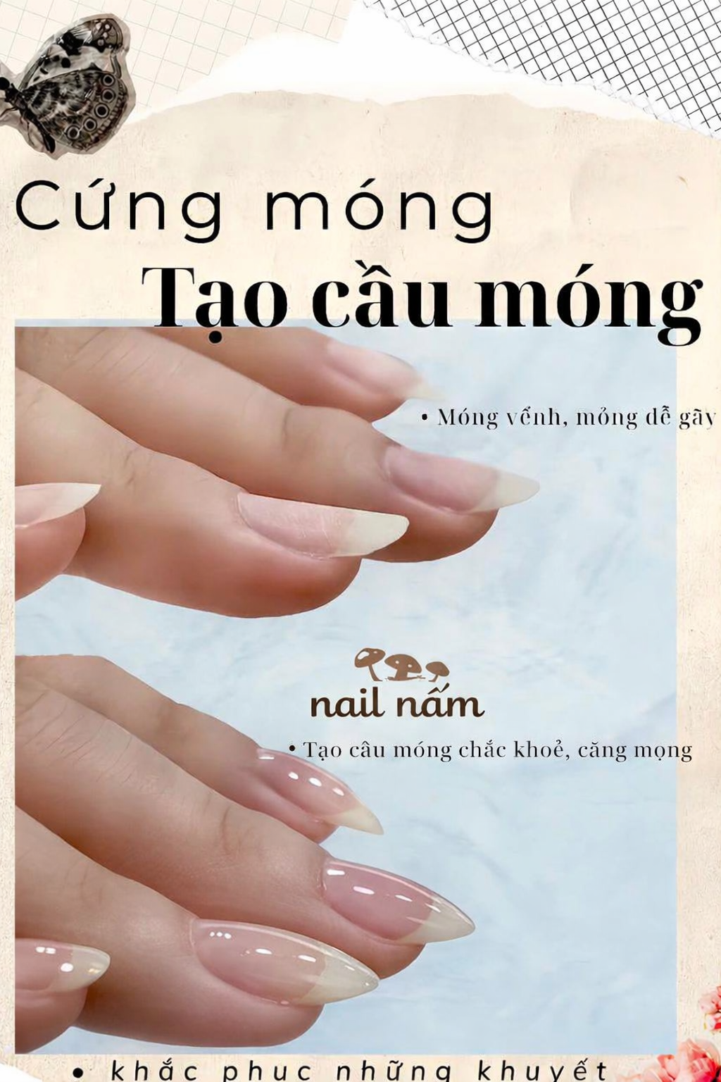 💅 Kỹ Thuật Cứng Móng Tạo Cầu – Nghệ Thuật Cân Bằng Giữa Thẩm Mỹ & Độ Bền