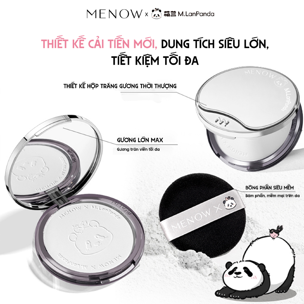 [MENOW] Phấn phủ nén Menow x Manh Lan Panda khổng lồ 21g