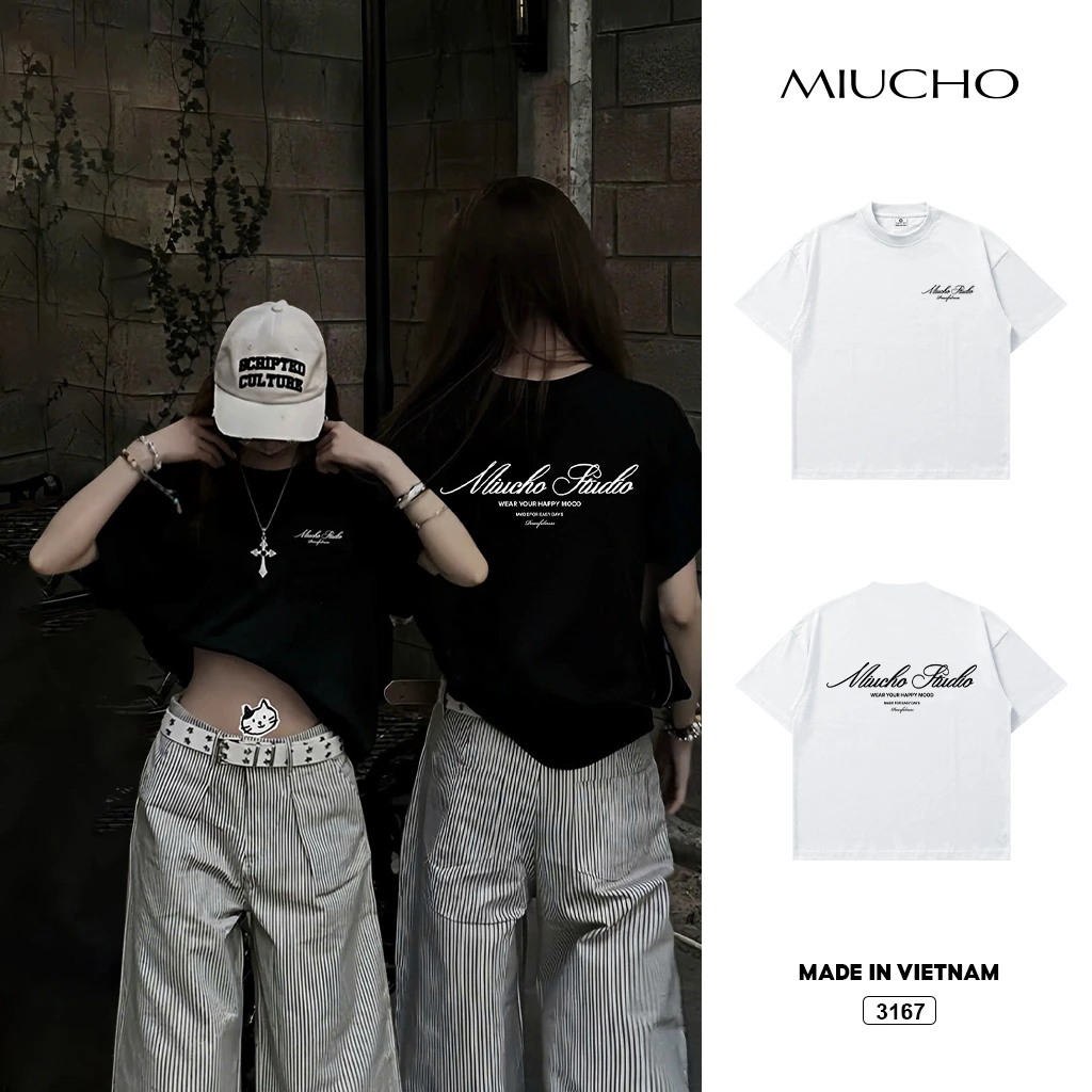 Áo thun boxy basic local brand Miucho 3167