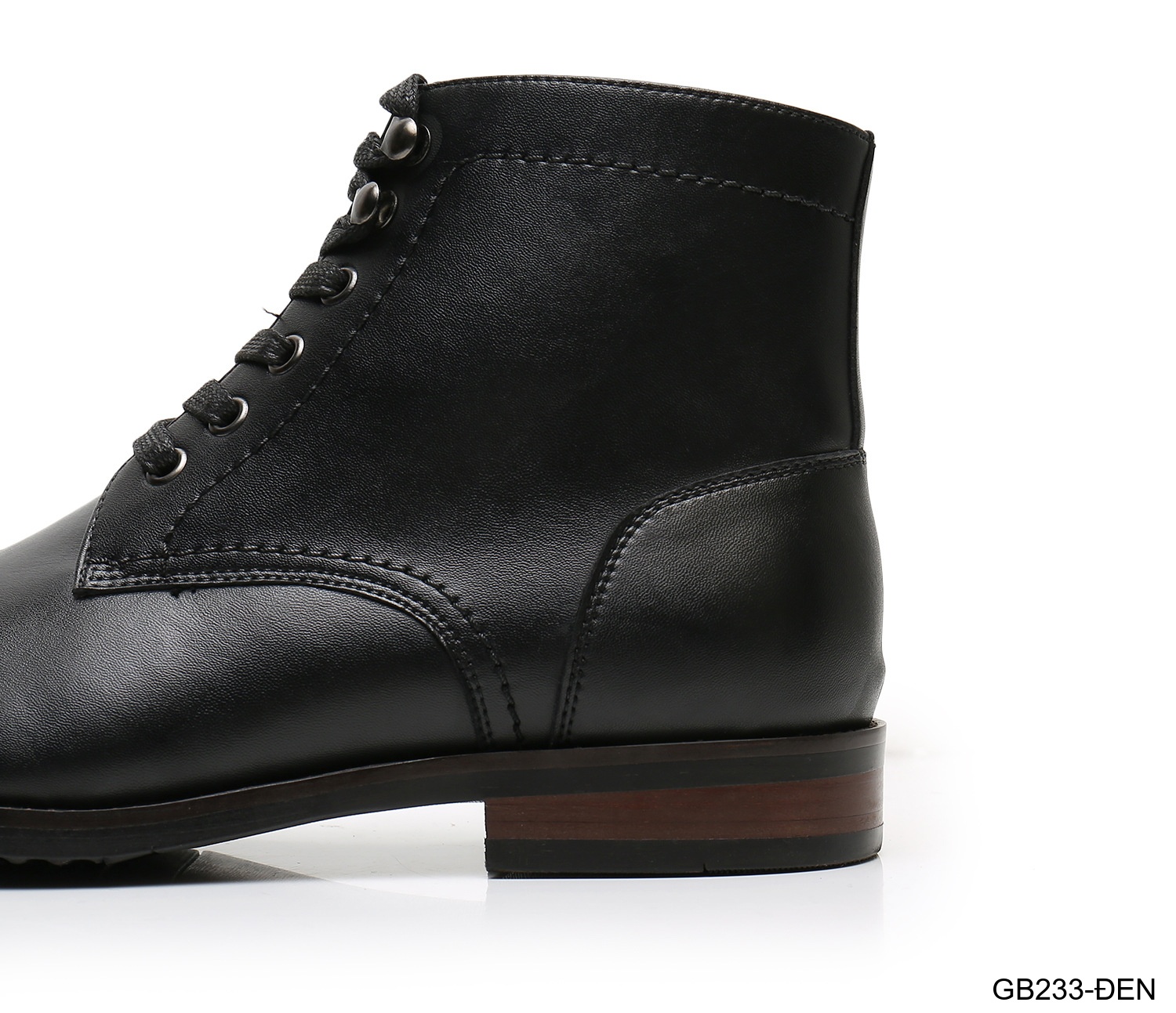 GB233 - Giày Boots Martin Nam Da Bò Phong Cách Anh, Đế Cao Su Chống Trượt, Màu Đen Kaki_thumbnail_12