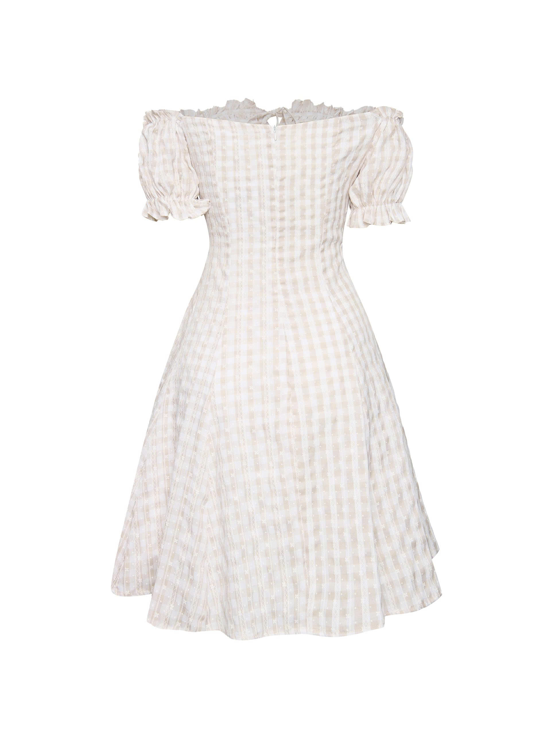 BIGSIZE - Đầm dáng A trễ vai xòe kiểu V-DA189