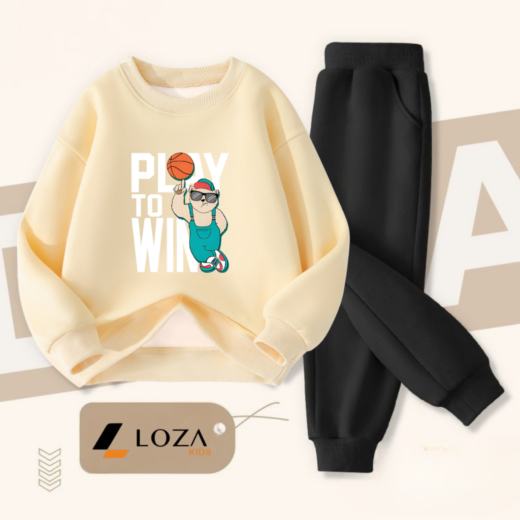 Bộ nỉ bé trai in hình 'Play to win' - Loza Kids BI540_thumbnail_1
