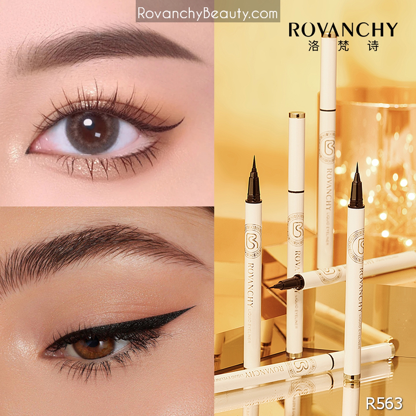 Bút Kẻ Mắt Nước ROVANCHY R563 - Chống Lem, Lâu Trôi, Mực Nét Tự Nhiên_thumbnail_6