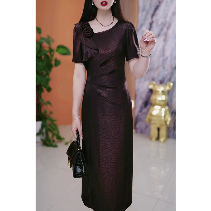 17156-Đầm body đỏ ánh kim nhún eo (thun ánh kim)_thumbnail_0