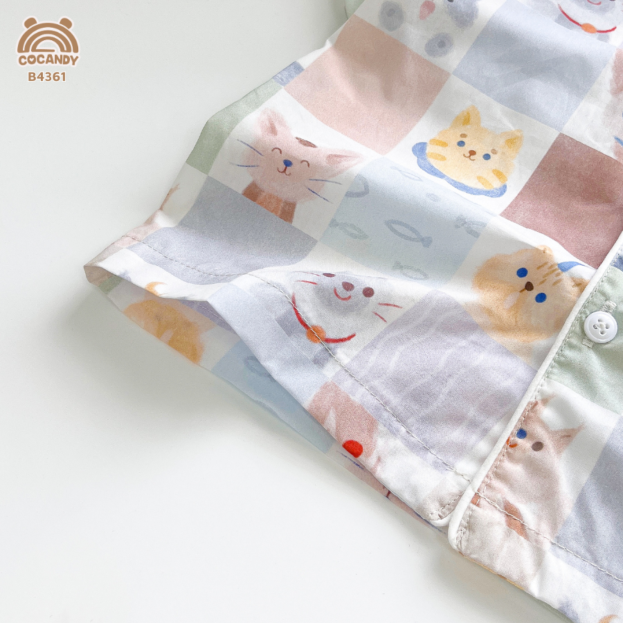 Bộ cộc pijama mèo XÁM_thumbnail_5