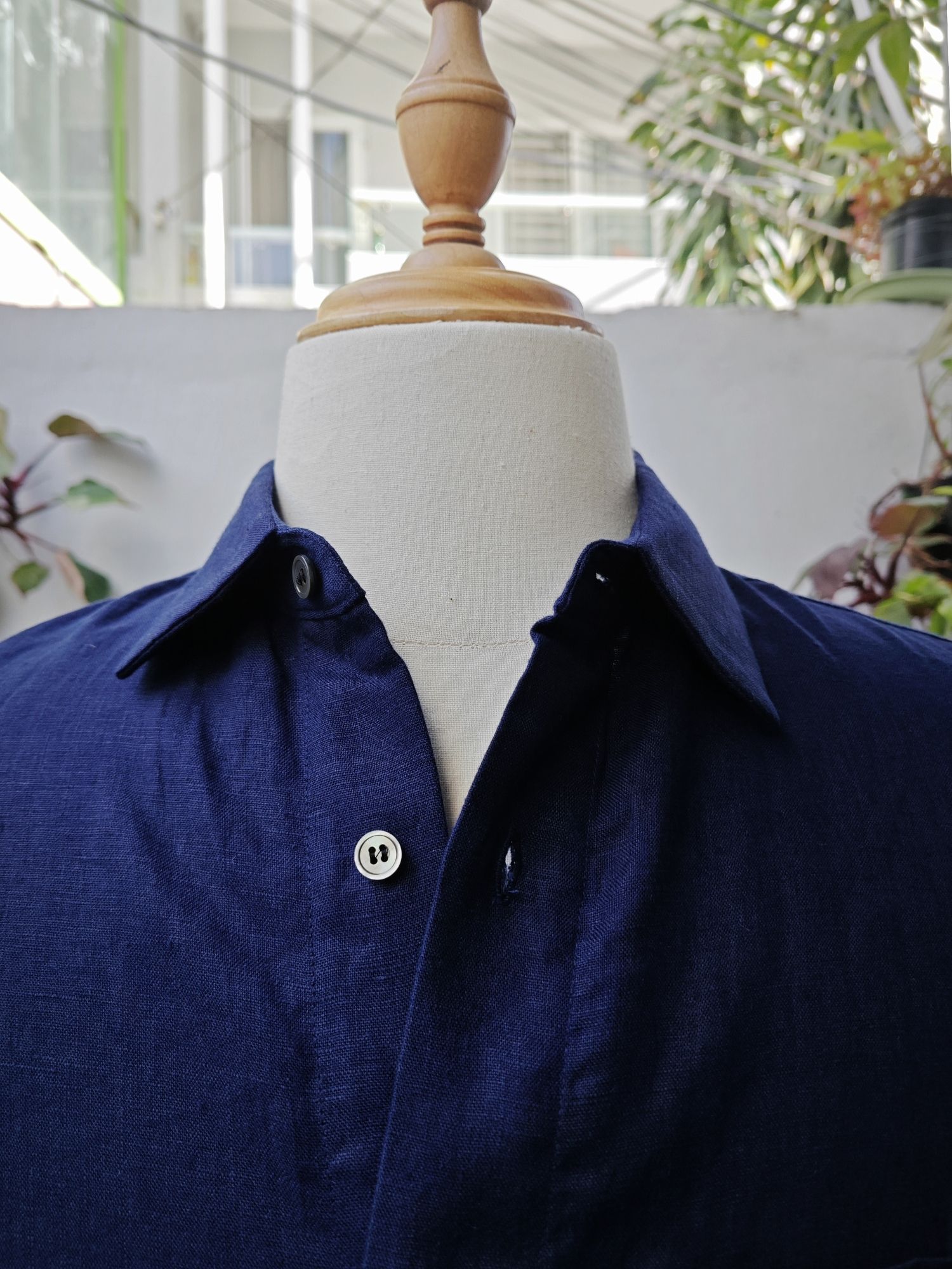 Sơ mi 100% linen tay ngắn cổ kiểu Đức_thumbnail_2