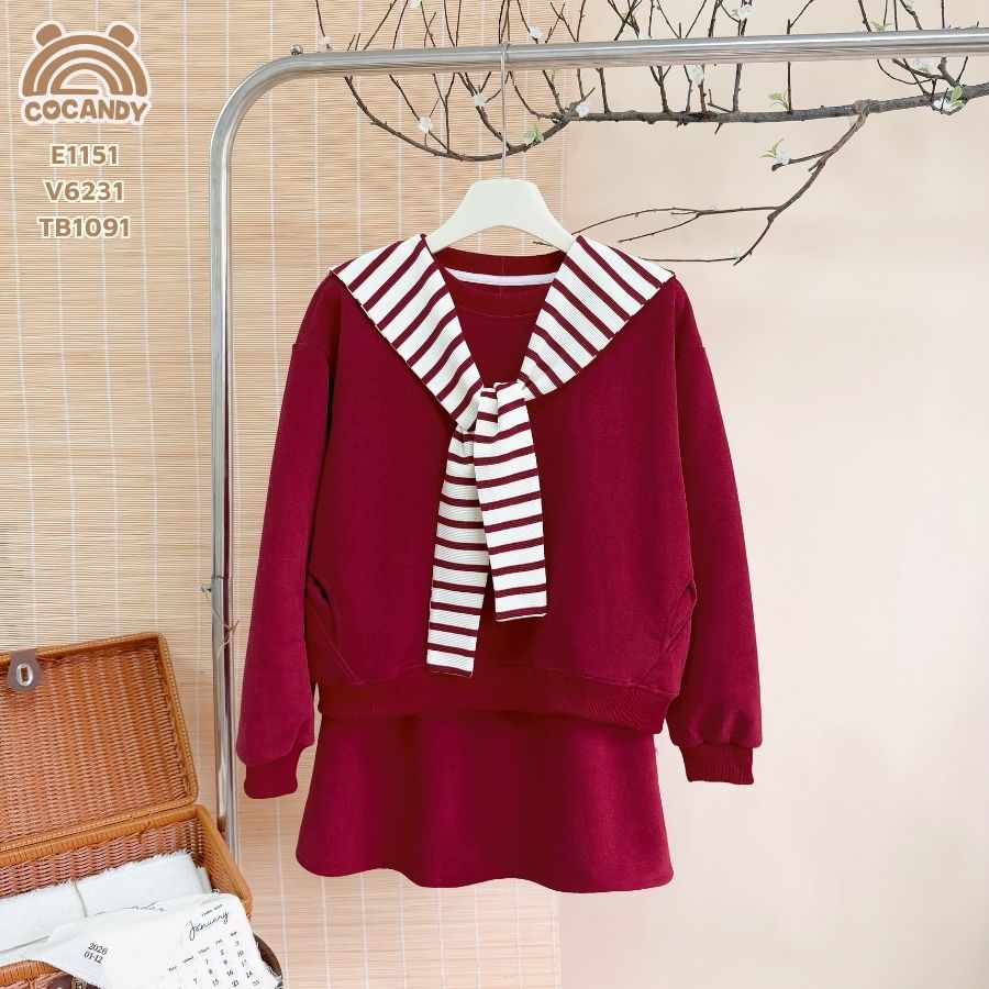 Áo dài nỉ ĐỎ trơn NỮ