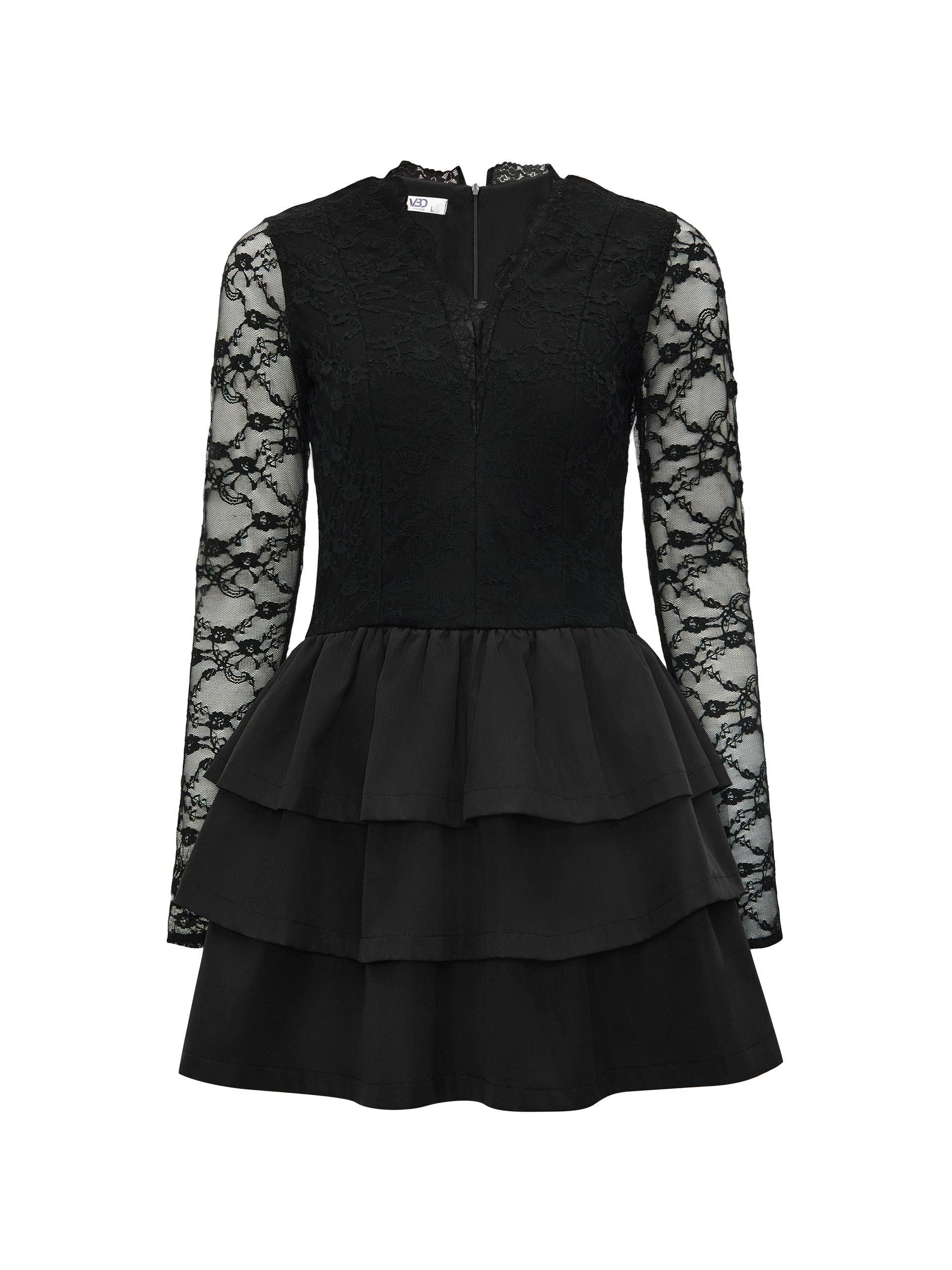 BIGSIZE NỮ - Đầm ren ôm phối tùng V-DA212_thumbnail_4