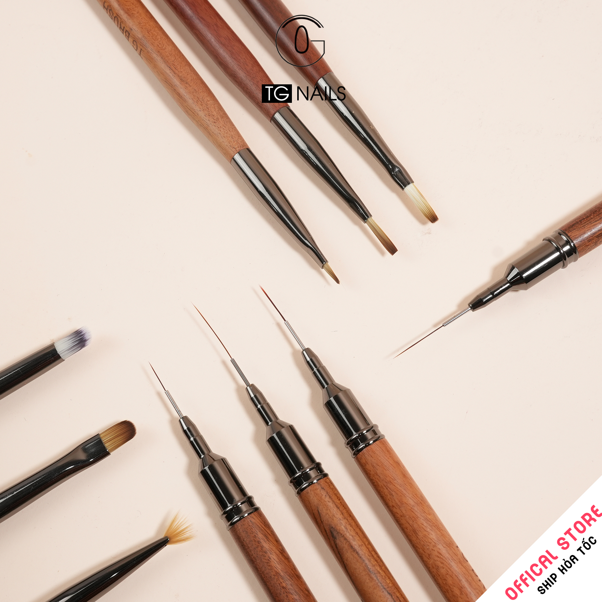 Cọ vẽ móng TG NAILS cán gỗ cao cấp_thumbnail_3