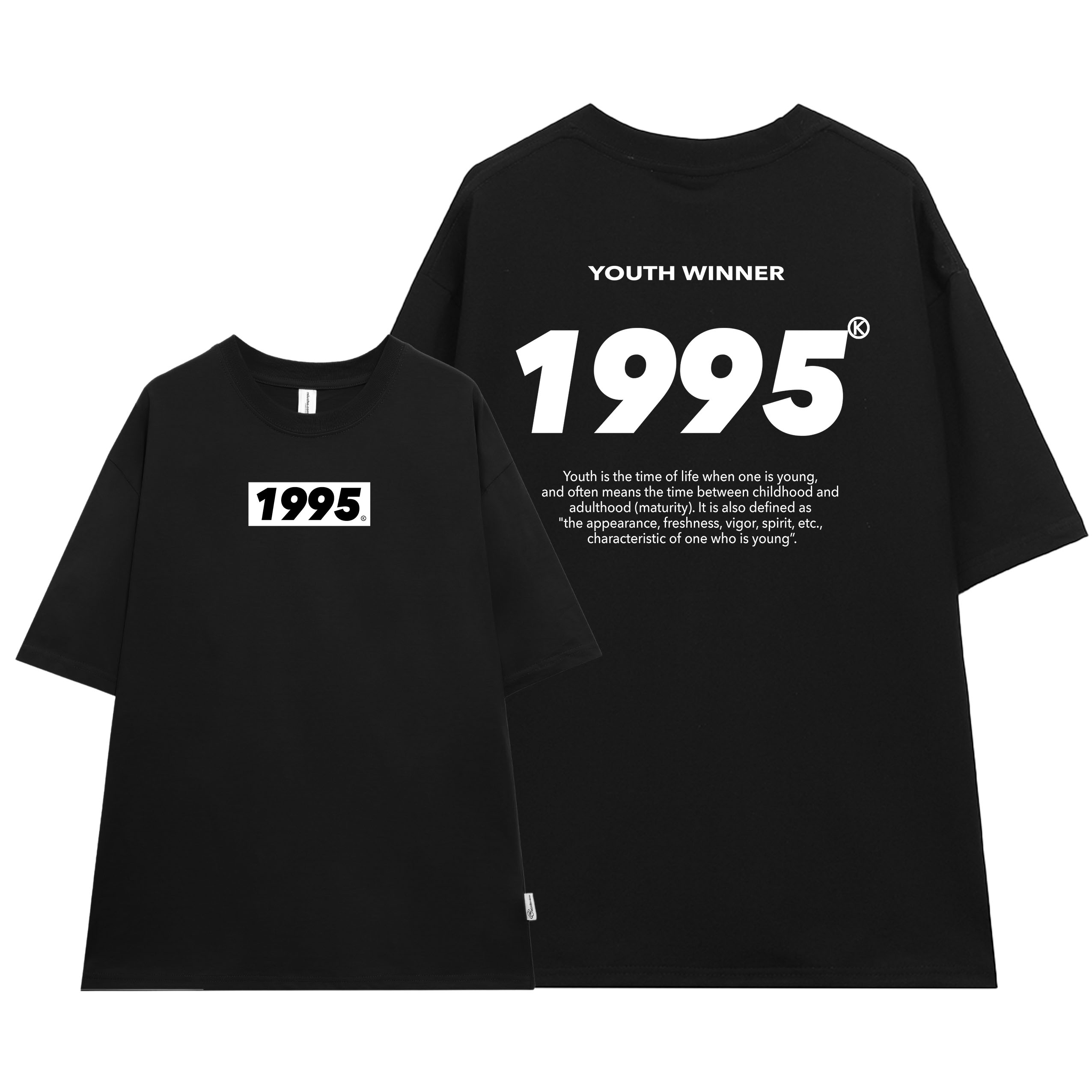 Áo thun unisex form rộng chất vải cotton dành cho nam nữ Miucho AT284 in năm sinh 199x_thumbnail_9