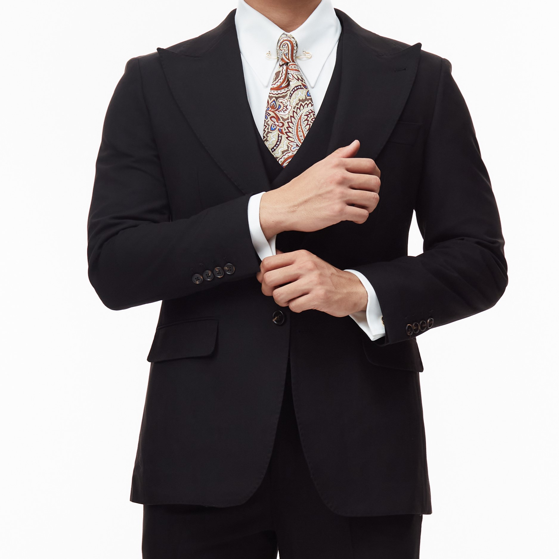 Bộ Suit Milano Đen (Jacket + Waistcoat + Trousers)_thumbnail_6