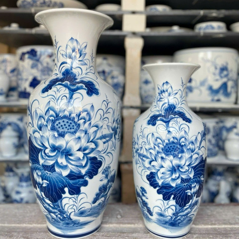 Đồ Thờ Cúng Men Trắng Lộc Bình Sen Kỹ Siêu To 40cm, 50cm Bát Tràng - Nghệ Nhân Chế Tác_thumbnail_3