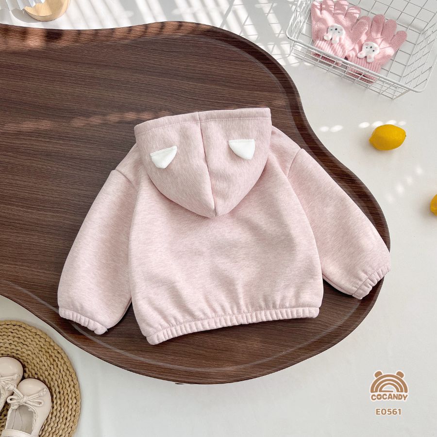 ÁO khoác dài tay nỉ Hồng túi ốp mèo_thumbnail_2