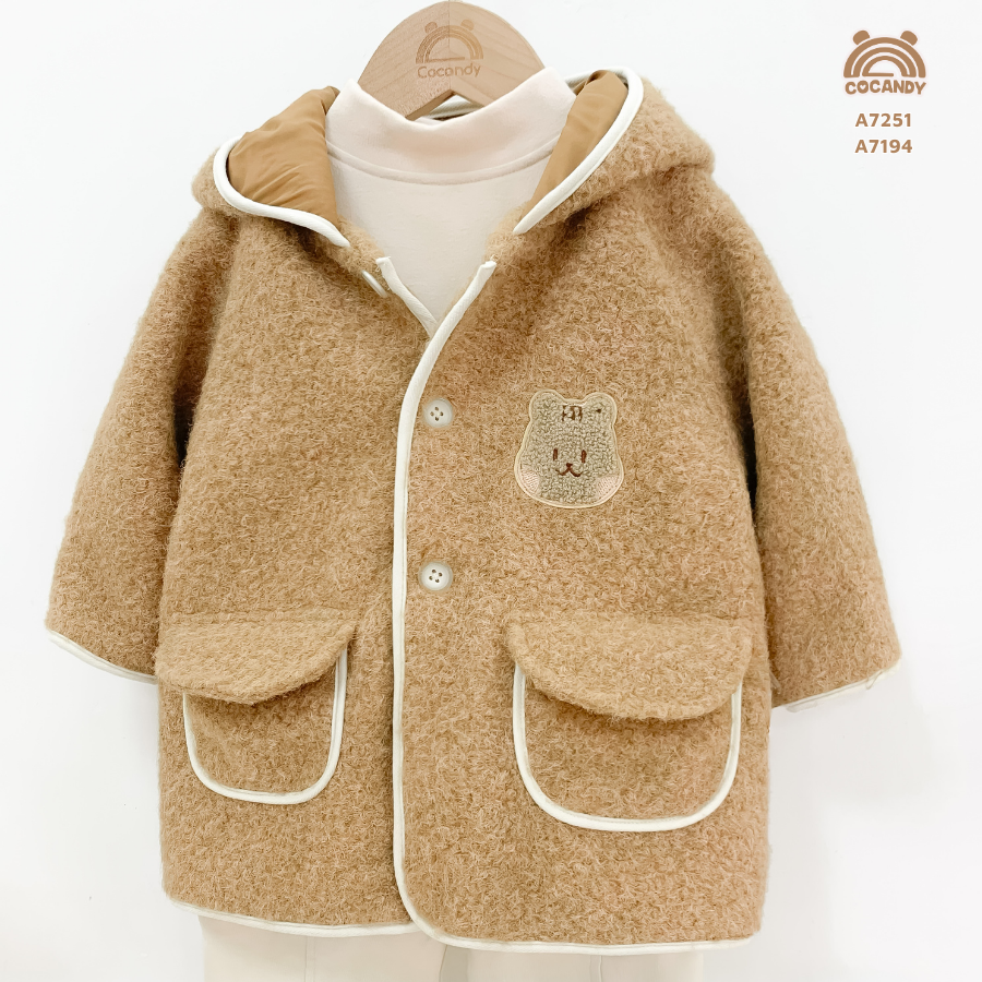 Áo khoác NÂU viền BE 2 túi có nắp_thumbnail_4