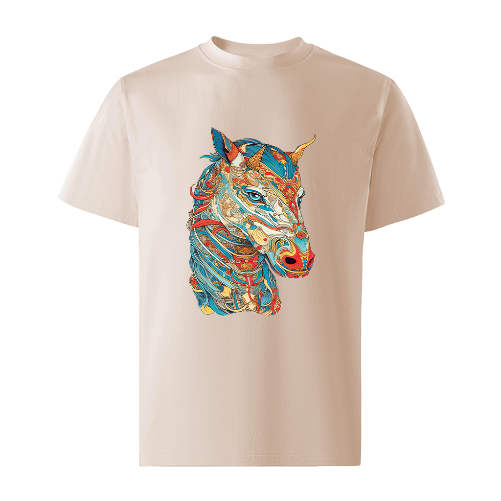 Áo thun nam form rộng 12 con giáp tuổi Ngọ ATD483 Miucho Iconic cotton cổ tròn in graphic_thumbnail_19