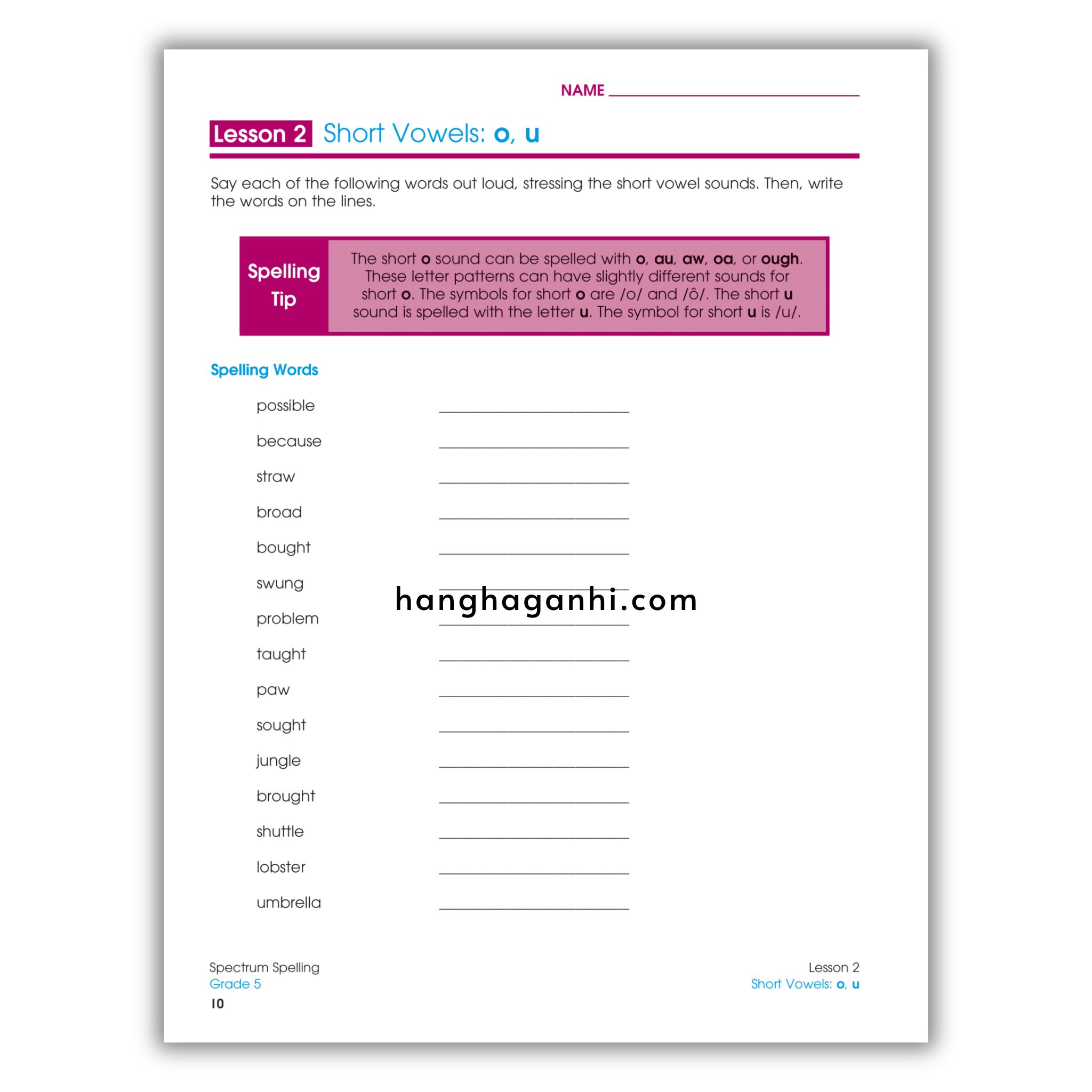 Sách Spectrum Spelling Workbook Grade 5_thumbnail_11