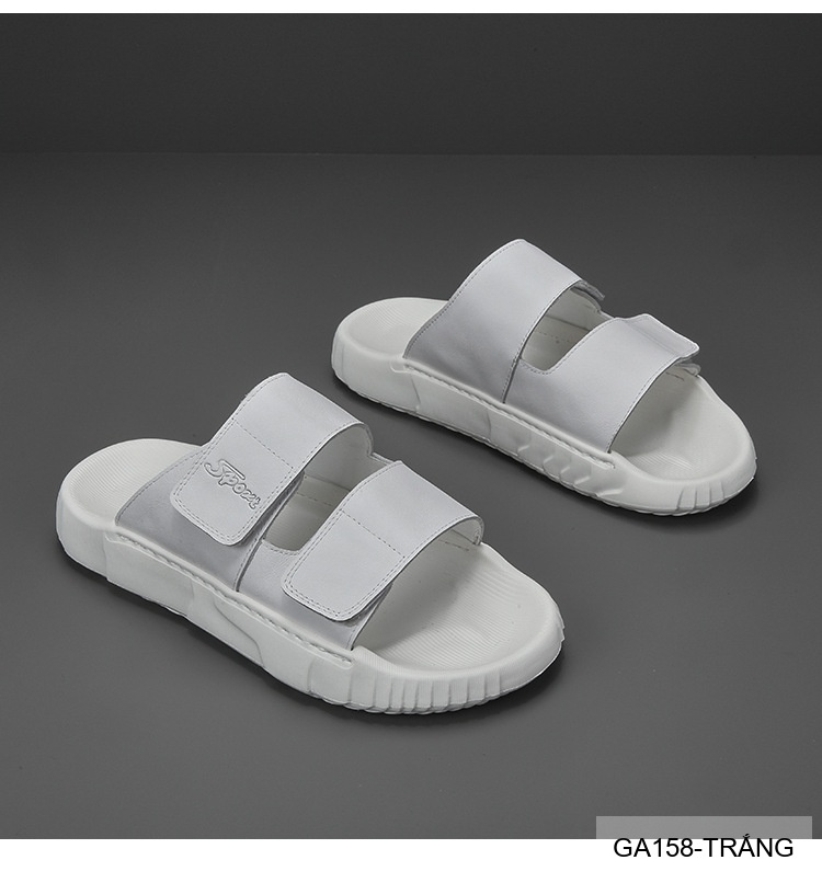 GA158 - Dép Nam Đế Dày Thời Trang Dây Dán Velcro Chất Liệu Da Bò Thoáng Khí_thumbnail_12