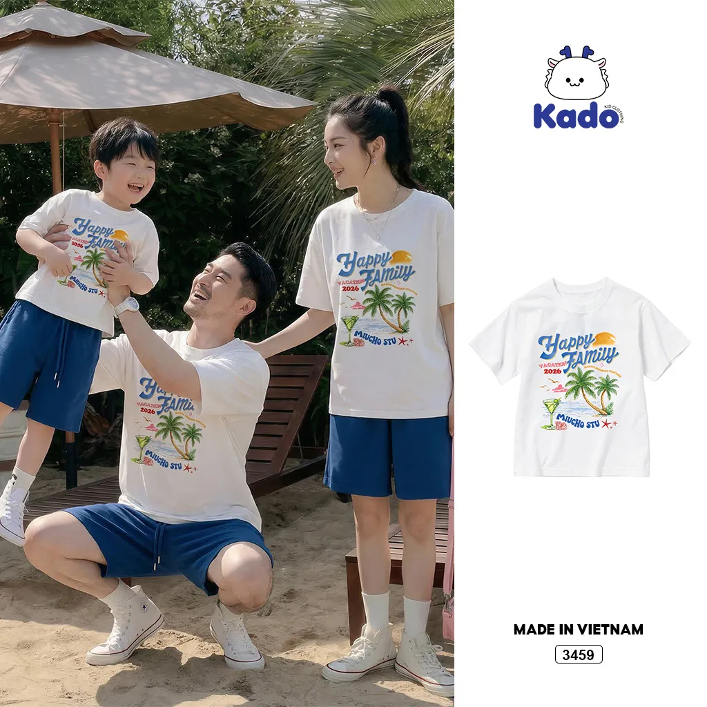 Áo thun bé và gia đình Happy Family Kado 3458