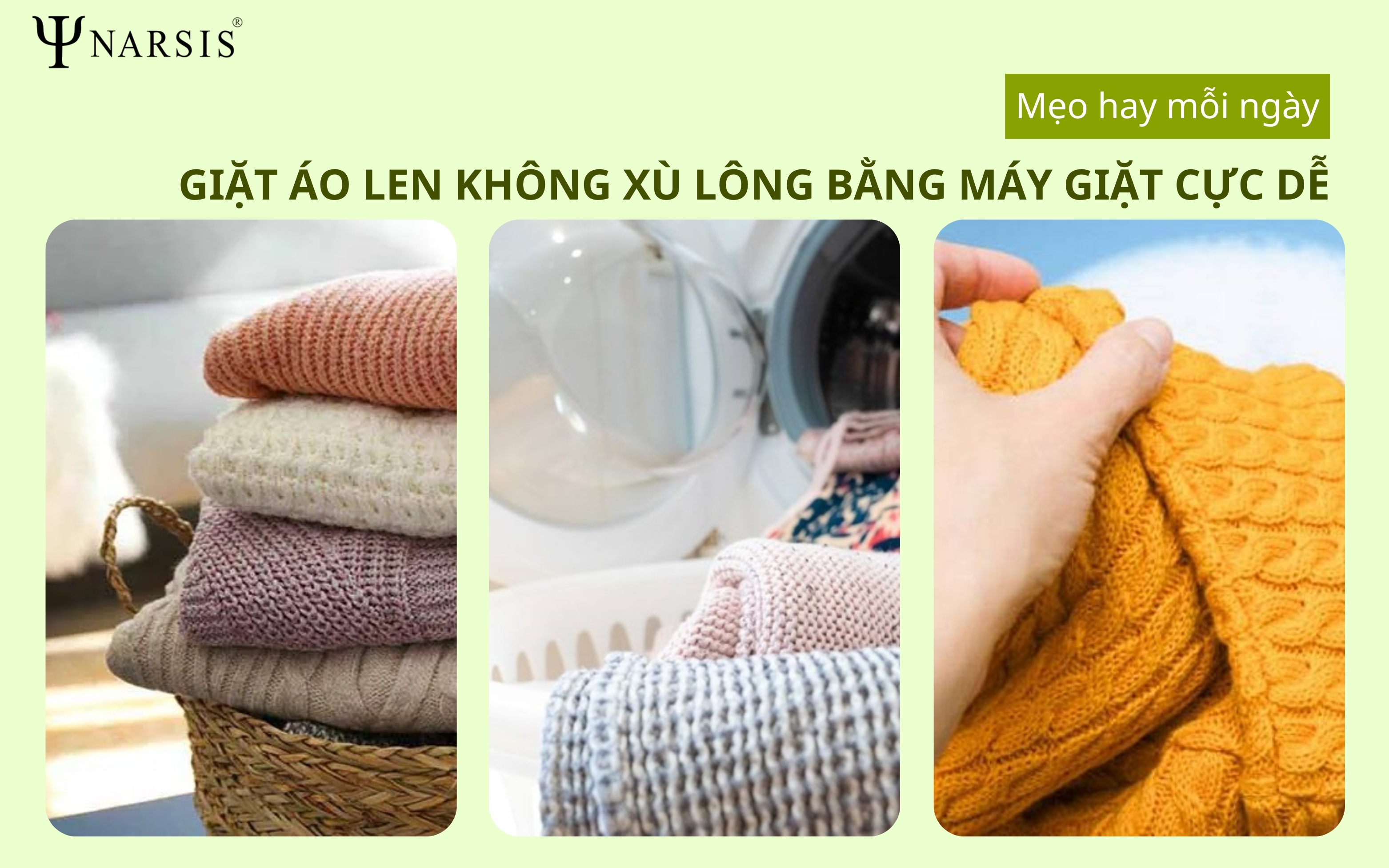 Hướng Dẫn Giặt Áo Len Không Xù Lông Bằng Máy Giặt Cực Dễ