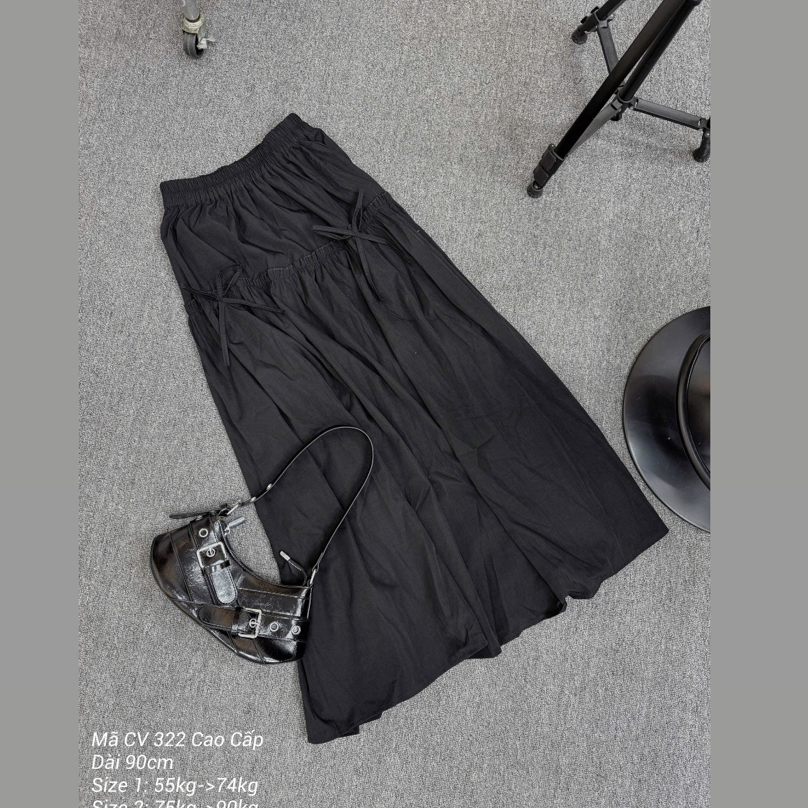 Chân váy dáng dài phối nơ bigsize CV322 dành cho nàng béo mập từ 55-90kg_thumbnail_2